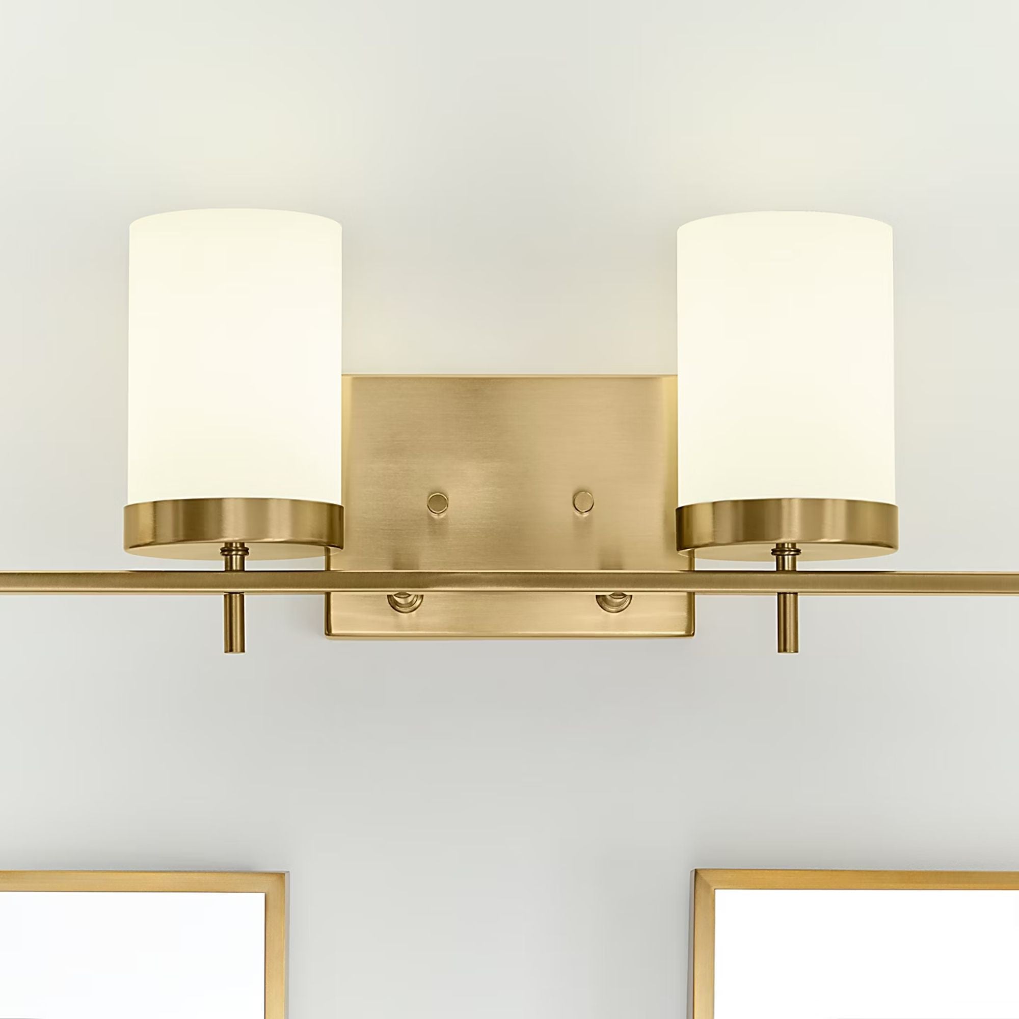 Zire 34" 4-Light Bathroom Vanity, Satin Brass Finish