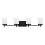 Zire 34" 4-Light LED Bathroom Vanity, Midnight Black Finish