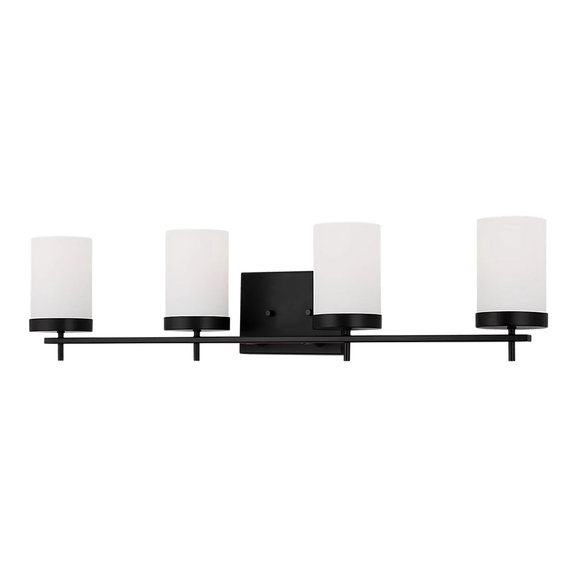 Zire 34" 4-Light LED Bathroom Vanity, Midnight Black Finish
