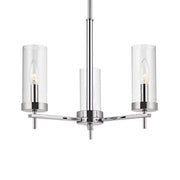 Zire 18" 3-Light Chandelier, Chrome Finish