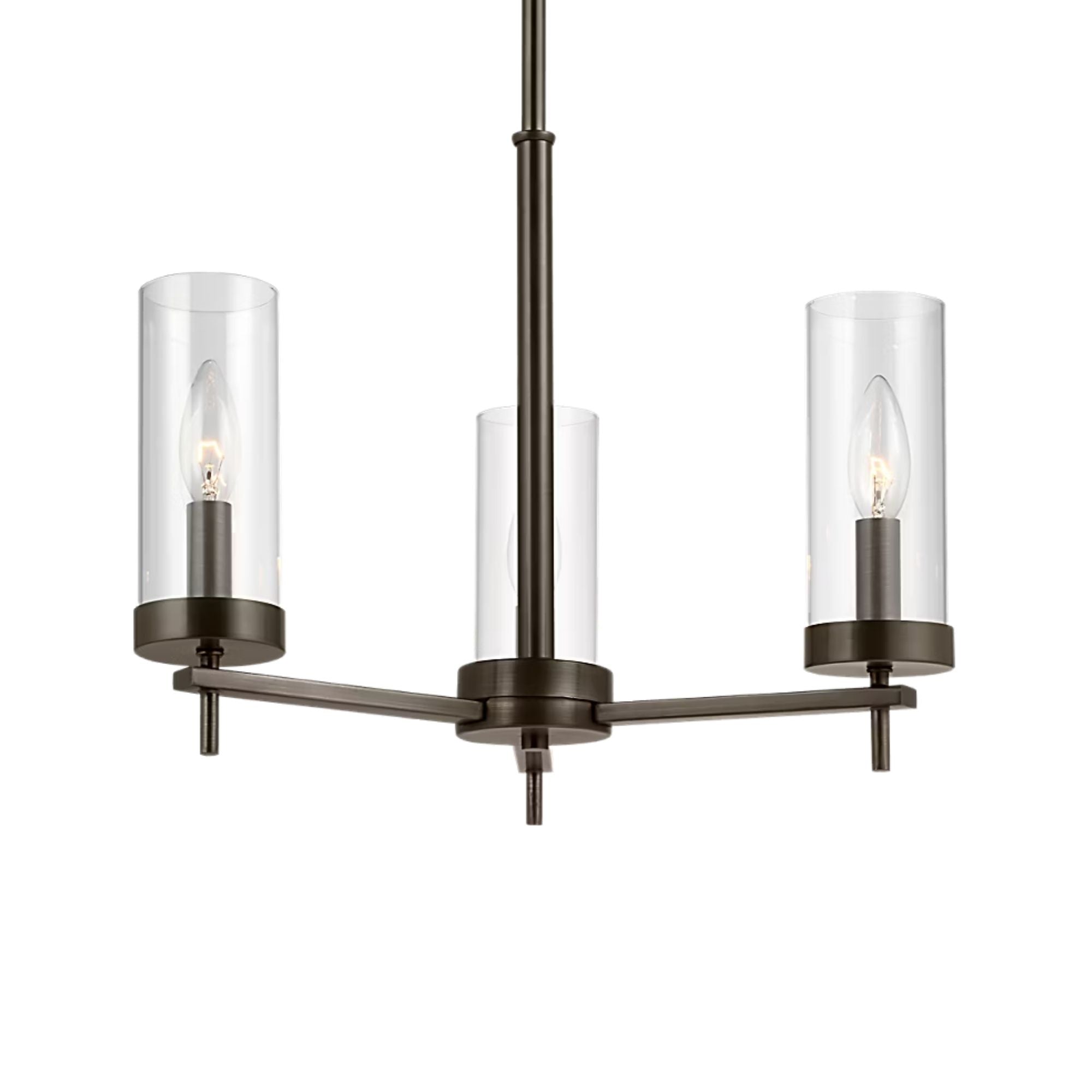 Zire 18" 3-Light Chandelier, Brushed Oil Rubbed Bronze Finish