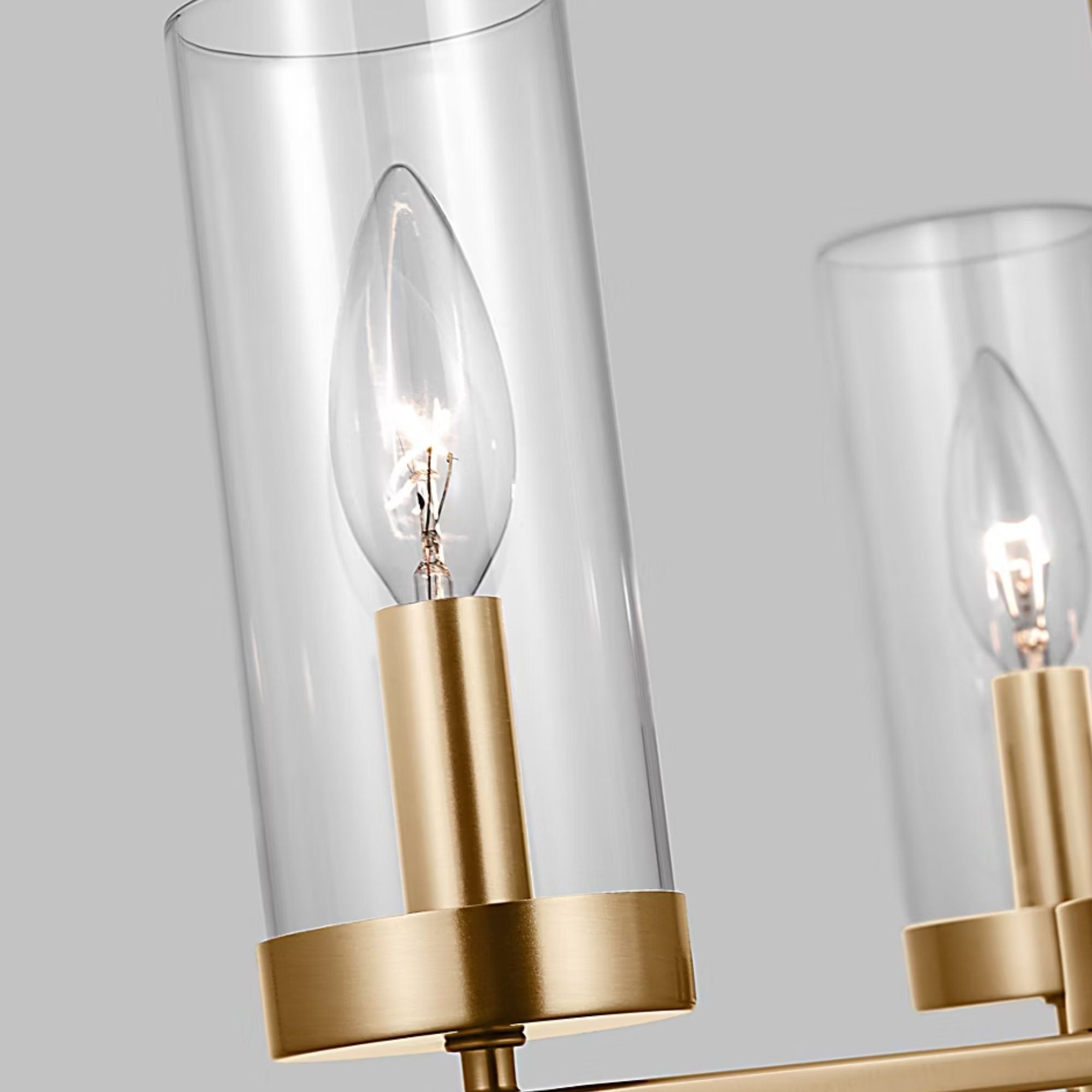 Zire 18" 3-Light Chandelier, Satin Brass Finish