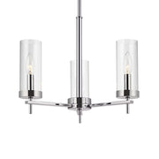 Zire 18" 3-Light LED Chandelier, Chrome Finish