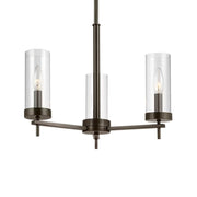 Zire 18" 3-Light LED Chandelier, Brushed Oil Rubbed Bronze Finish