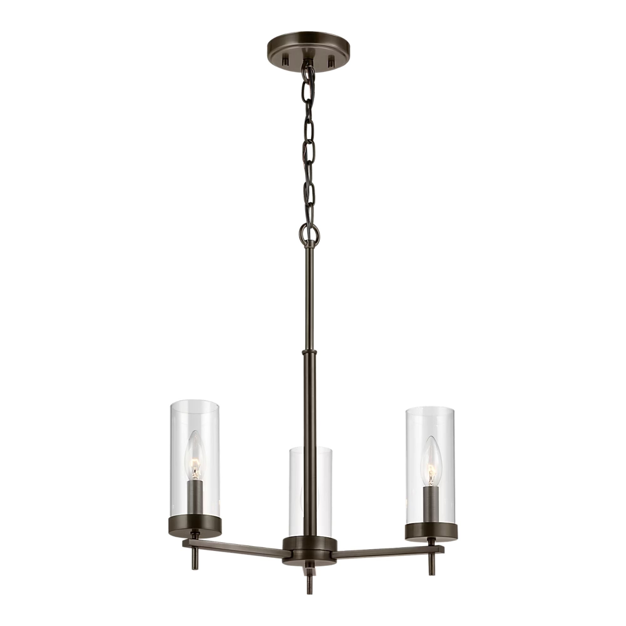 Zire 18" 3-Light LED Chandelier, Brushed Oil Rubbed Bronze Finish