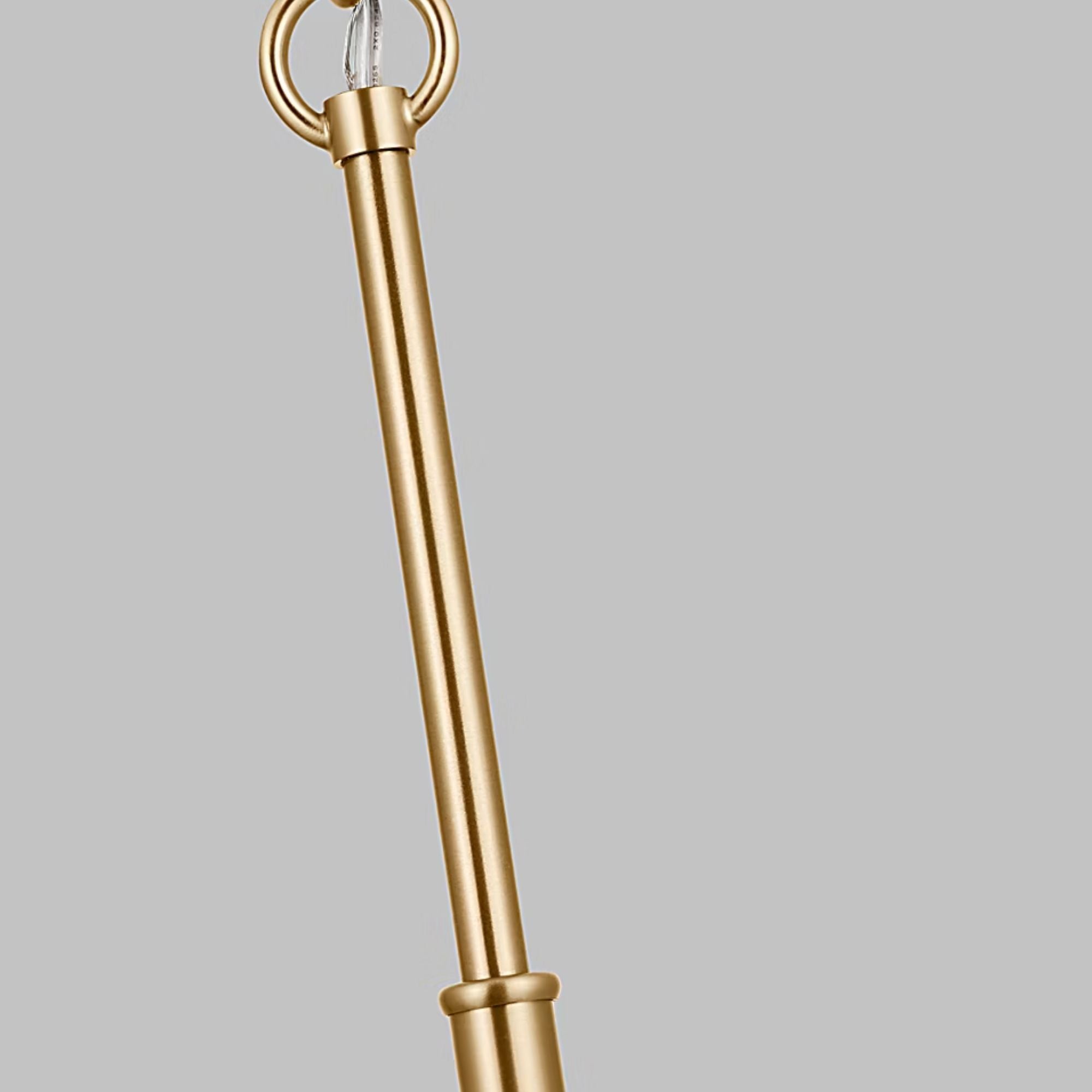 Zire 18" 3-Light LED Chandelier, Satin Brass Finish