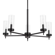 Zire 26" 5-Light Chandelier, Midnight Black Finish