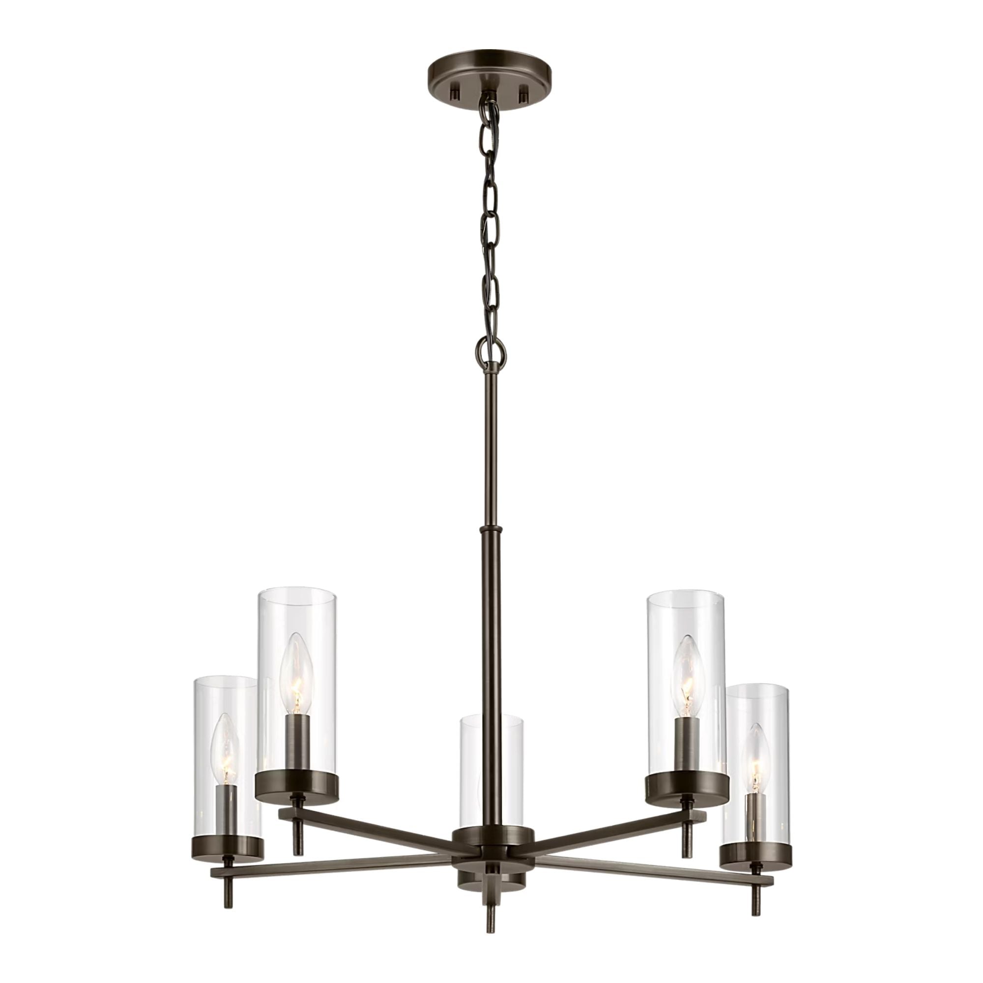 Zire 26" 5-Light Chandelier, Brushed Oil Rubbed Bronze Finish