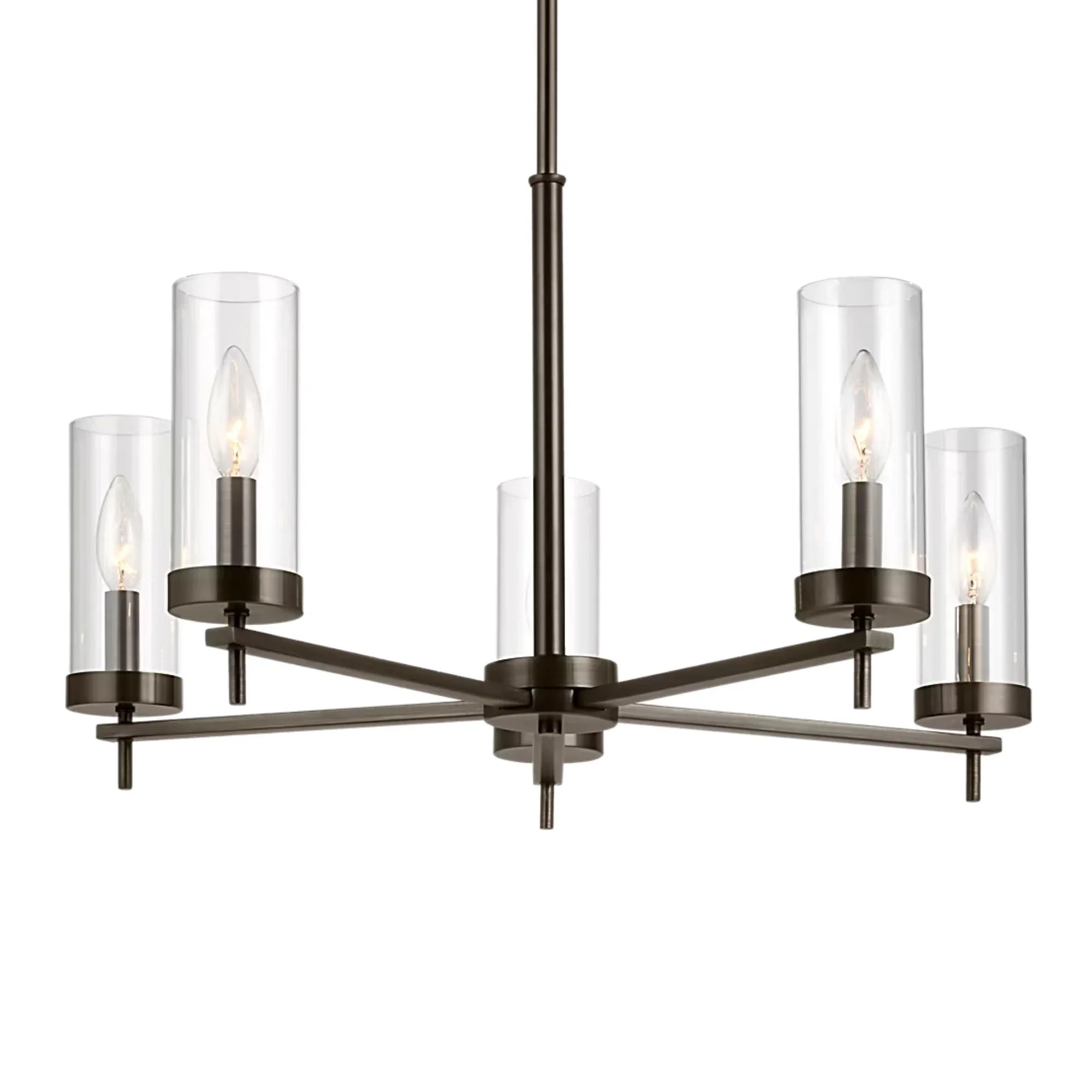 Zire 26" 5-Light LED Chandelier, Brushed Oil Rubbed Bronze Finish