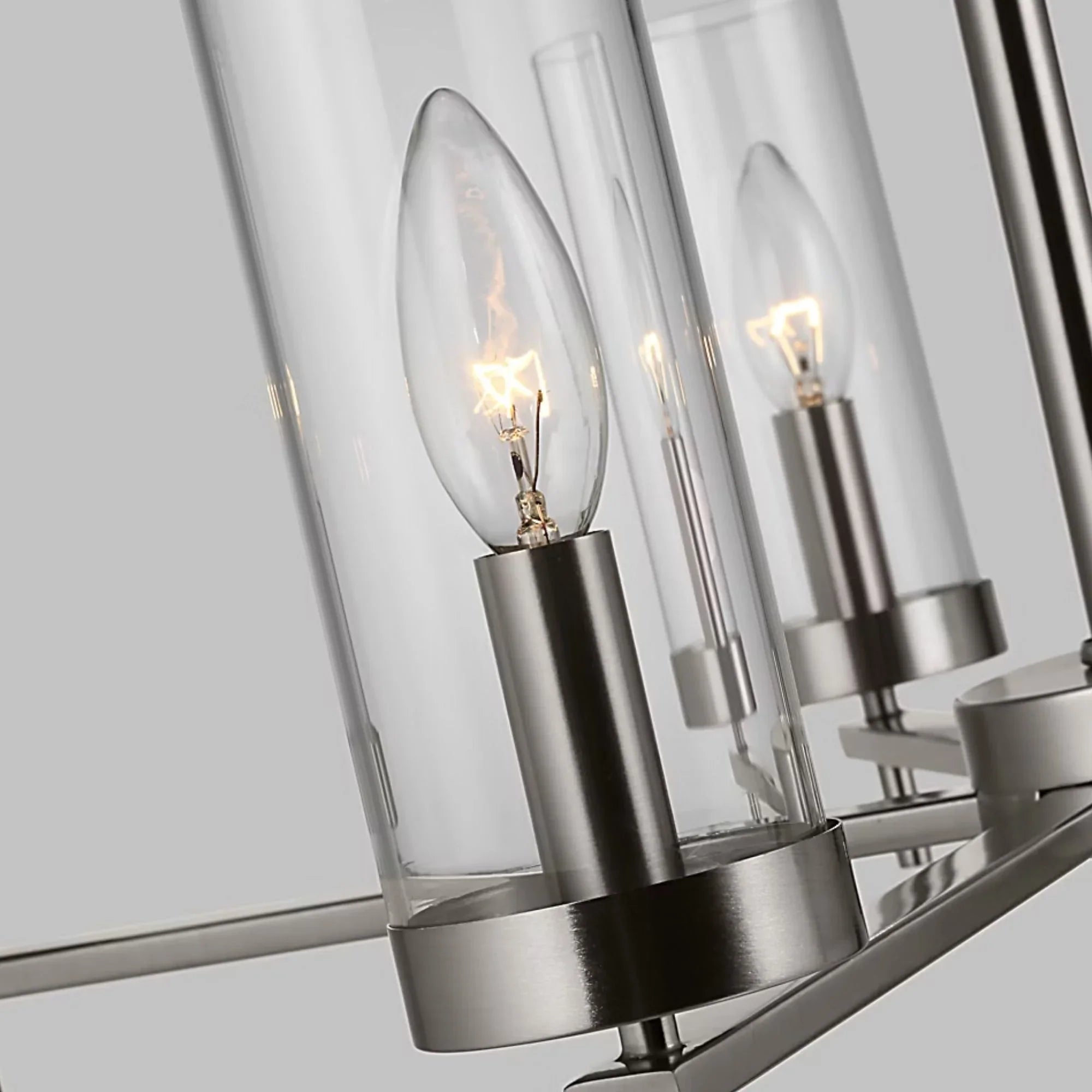 Zire 26" 5-Light LED Chandelier, Brushed Nickel Finish