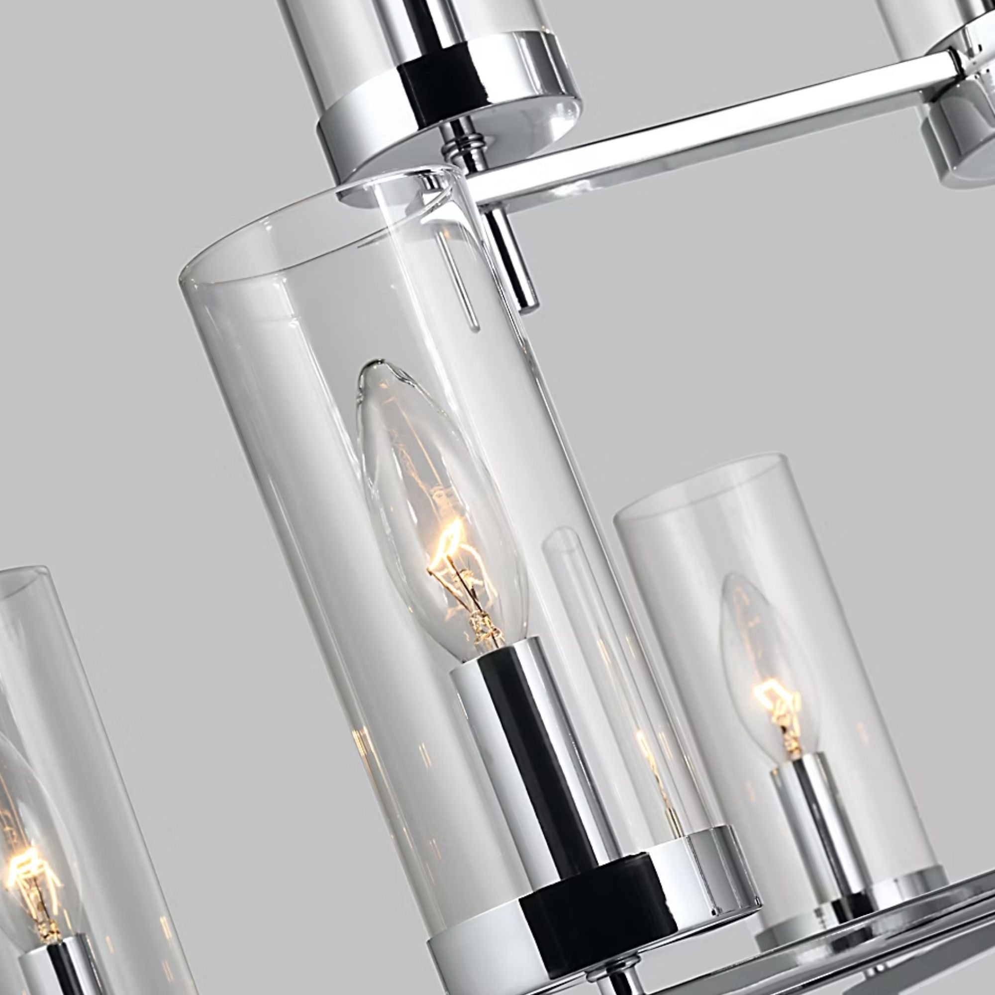 Zire 32" 9-Light Chandelier, Chrome Finish