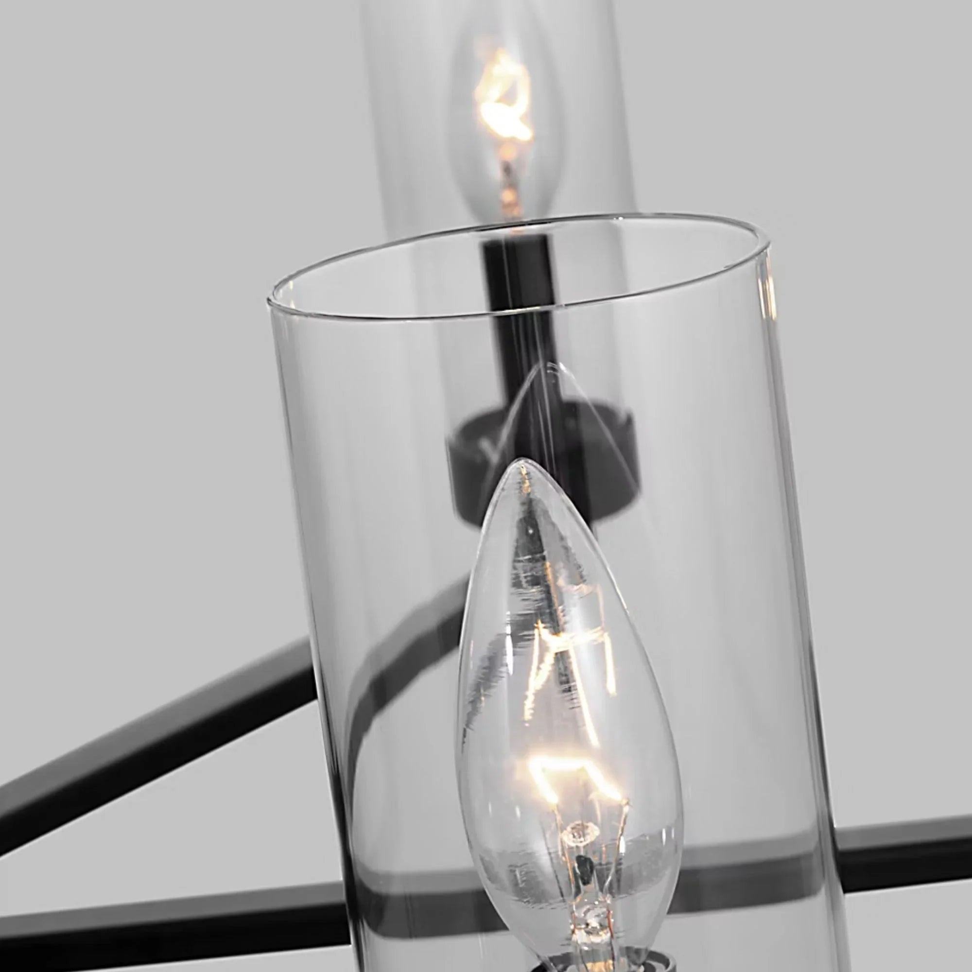 Visual Comfort Studio Zire 32" 9-Light Chandelier, Midnight Black Finish