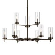 Zire 32" 9-Light Chandelier, Brushed Oil Rubbed Bronze Finish