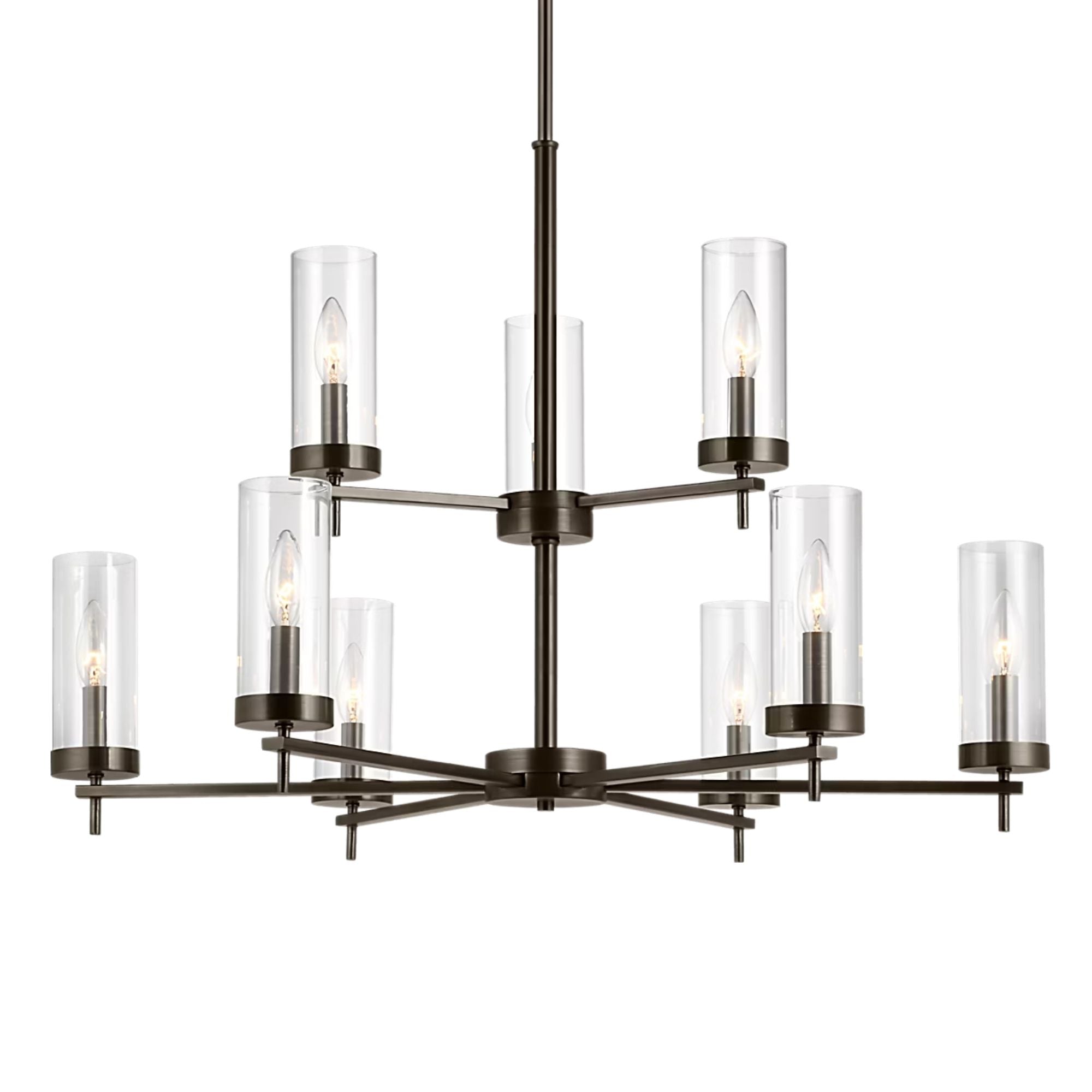 Zire 32" 9-Light Chandelier, Brushed Oil Rubbed Bronze Finish
