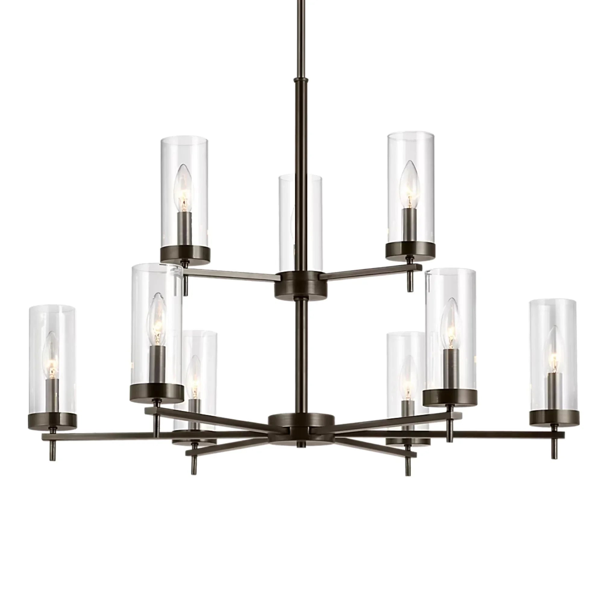 Zire 32" 9-Light LED Chandelier, Brushed Oil Rubbed Bronze Finish