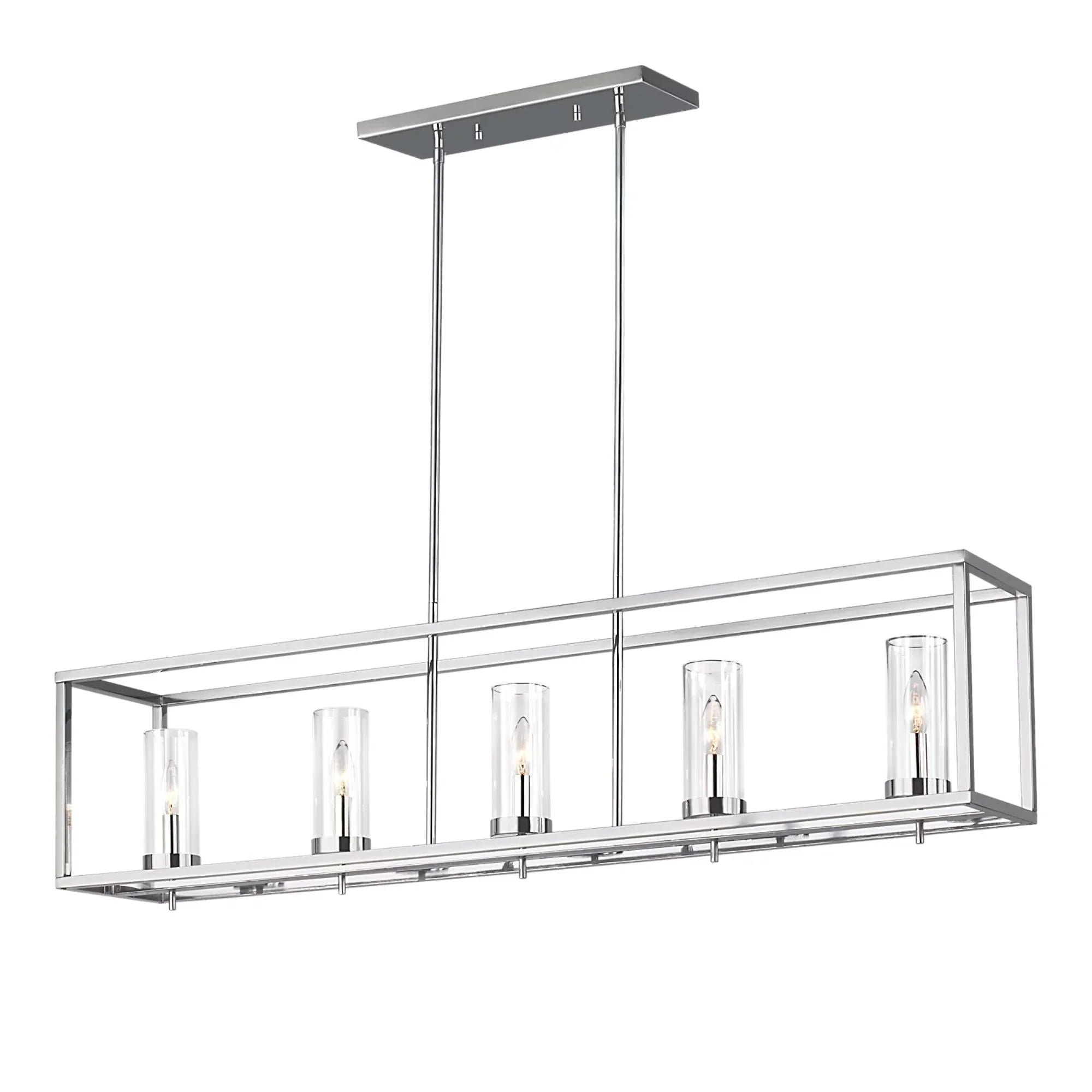 Visual Comfort Studio 6690305-05 Zire Chandelier | Chrome, Clear
