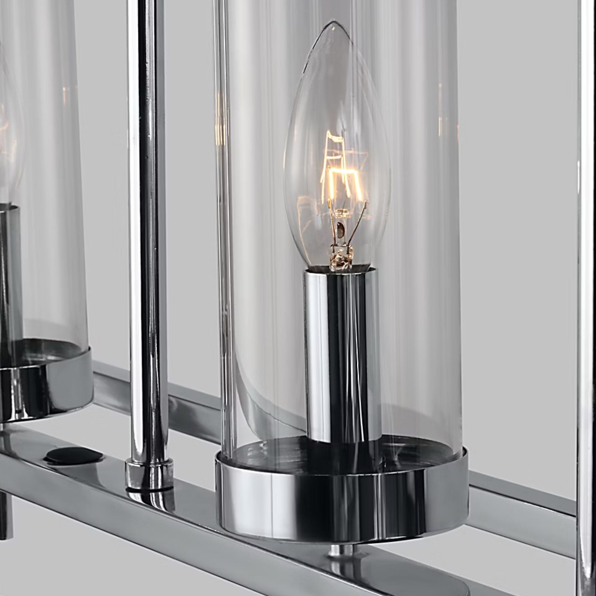 Zire 48" 5-Light Island Pendant, Chrome Finish