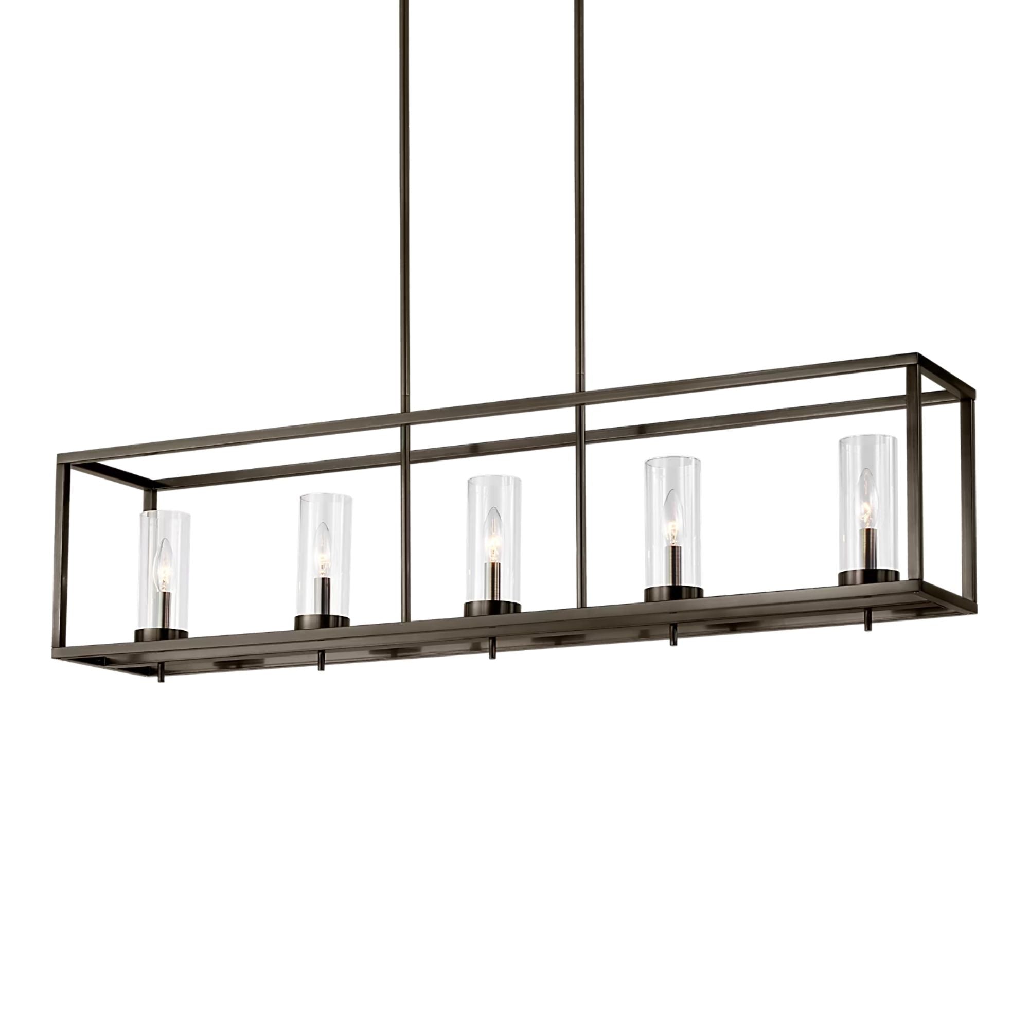 Zire 48" 5-Light Island Pendant, Brushed Oil Rubbed Bronze Finish