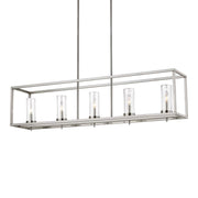 Zire 48" 5-Light Island Pendant, Brushed Nickel Finish