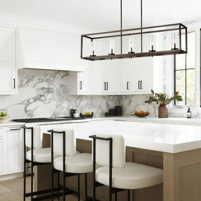 Visual Comfort Studio Zire 48" 5-Light LED Island Pendant, Brushed Oil Rubbed Bronze Finish
