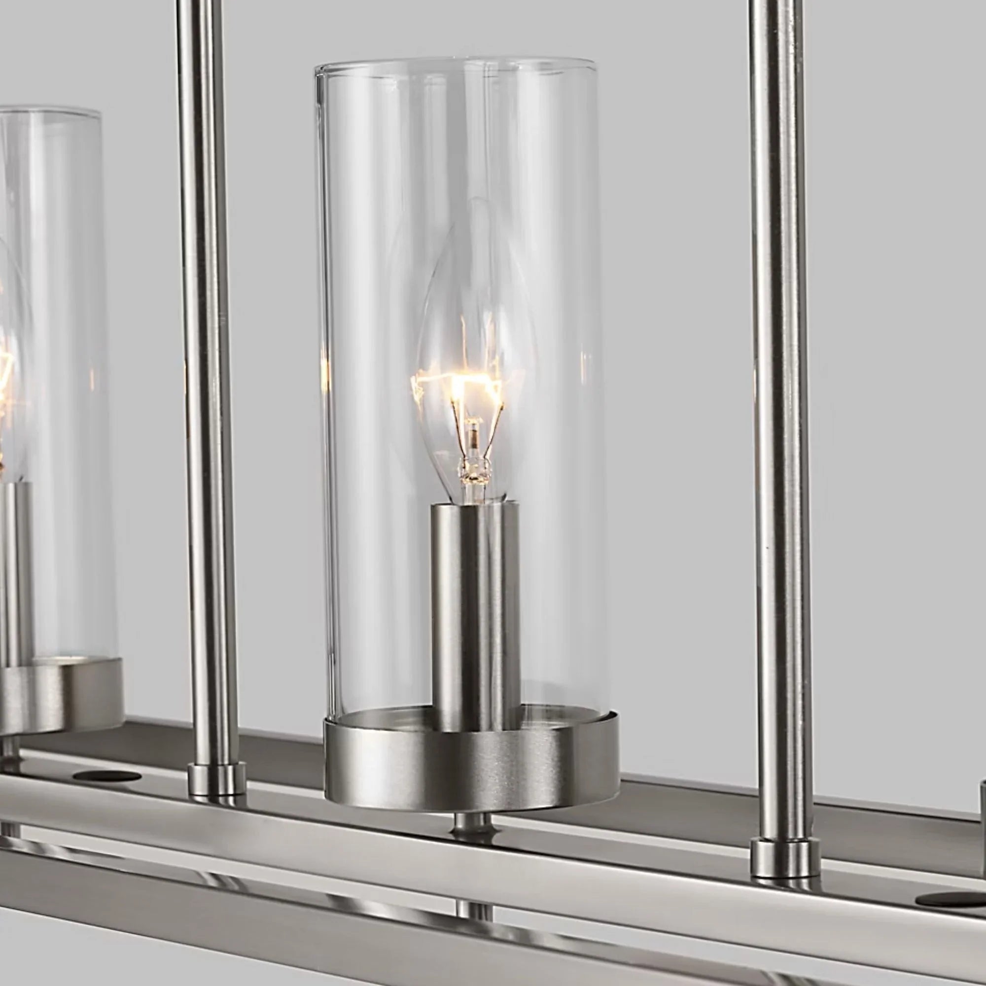 Zire 48" 5-Light LED Island Pendant, Brushed Nickel Finish