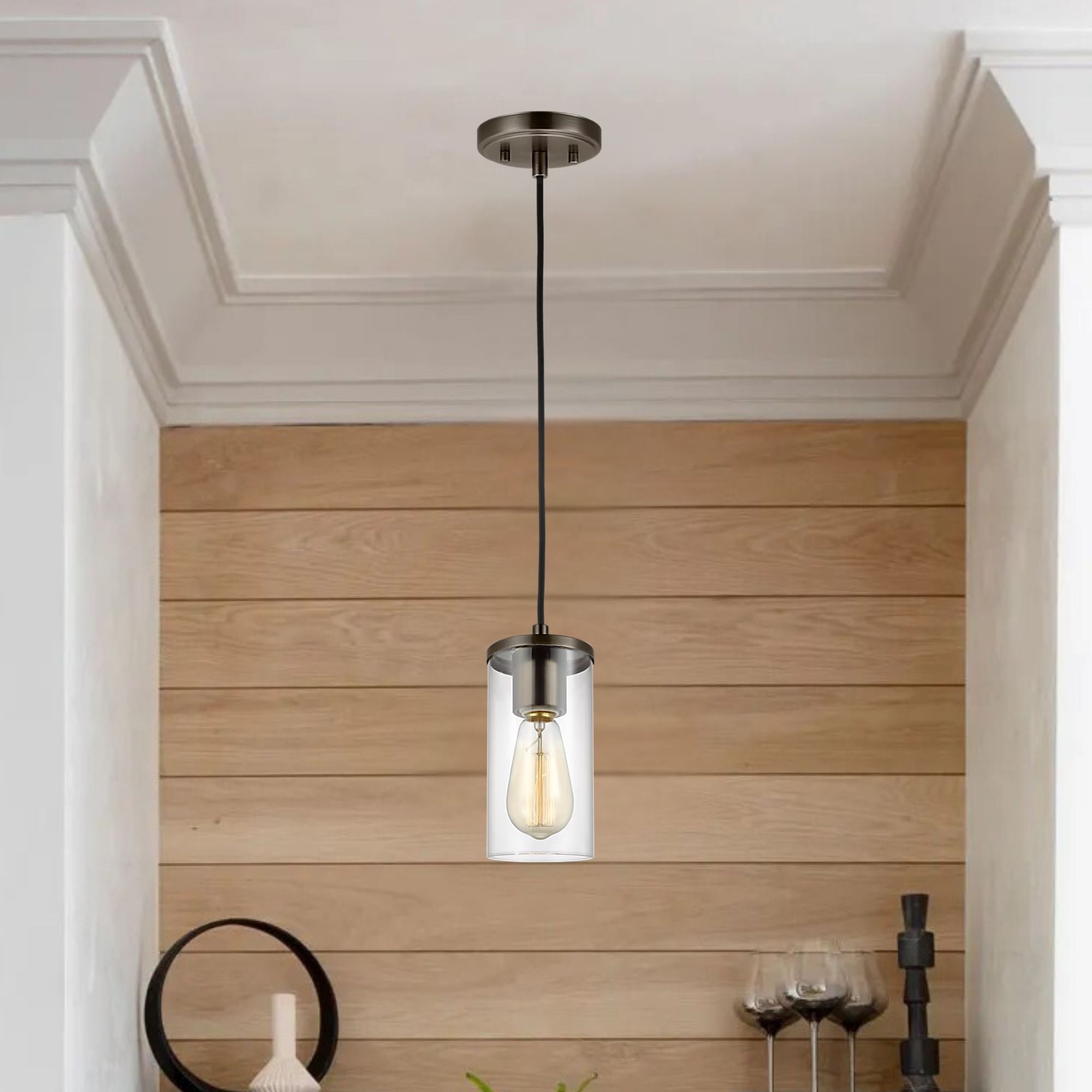 Zire 4" Mini Pendant, Brushed Oil Rubbed Bronze Finish