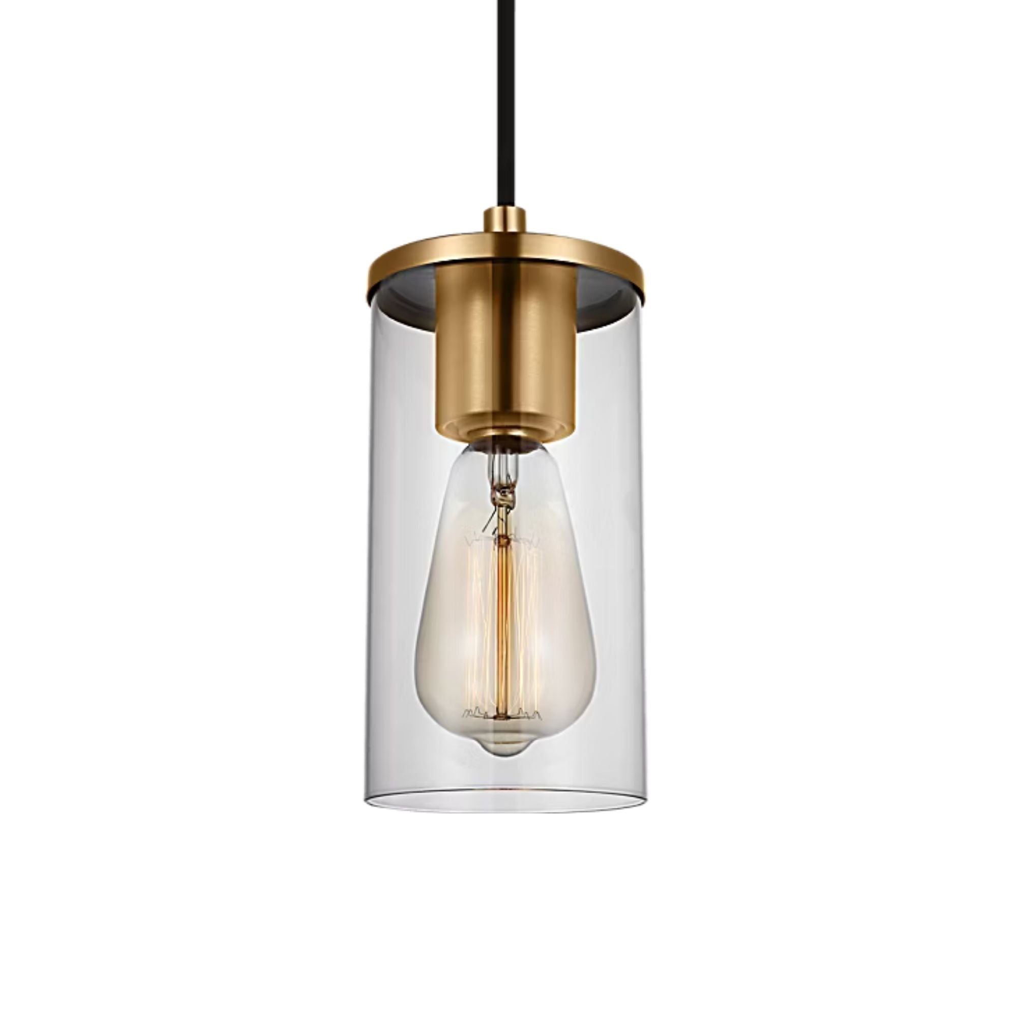 Zire 4" Mini Pendant, Satin Brass Finish