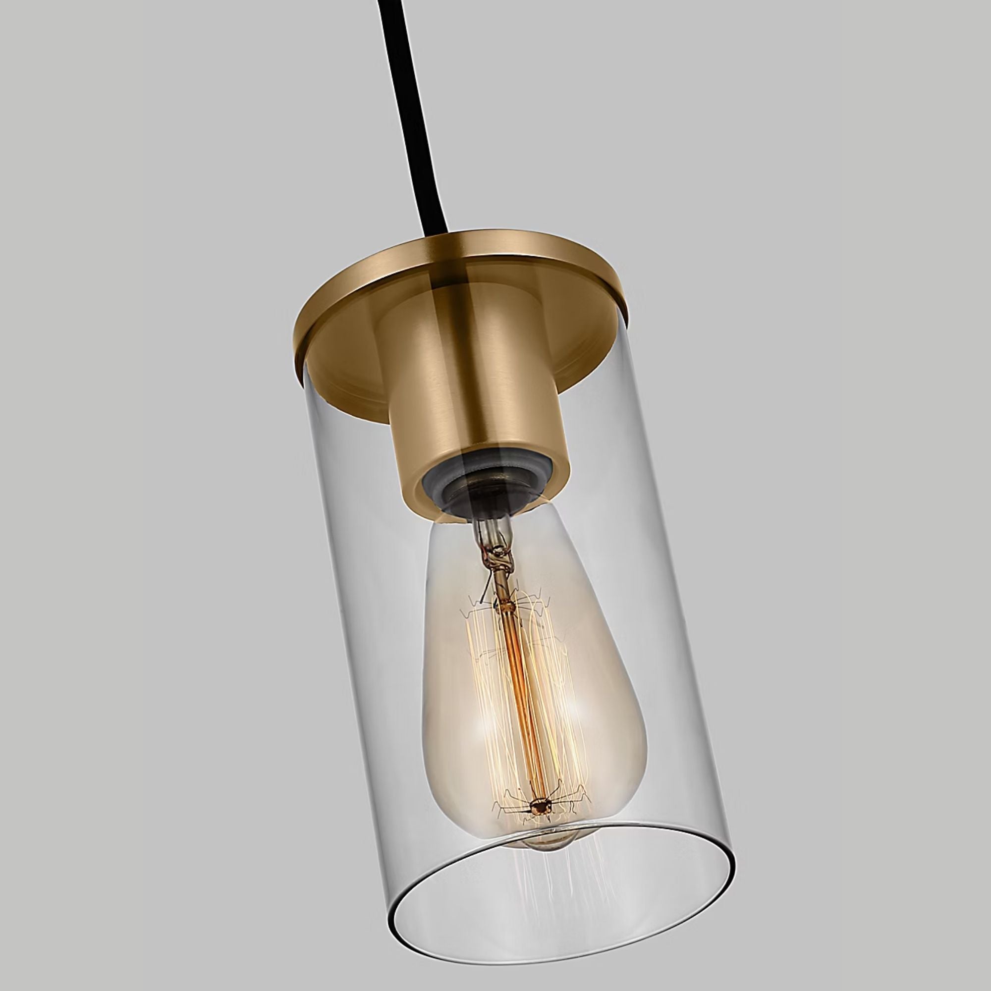 Zire 4" Mini Pendant, Satin Brass Finish