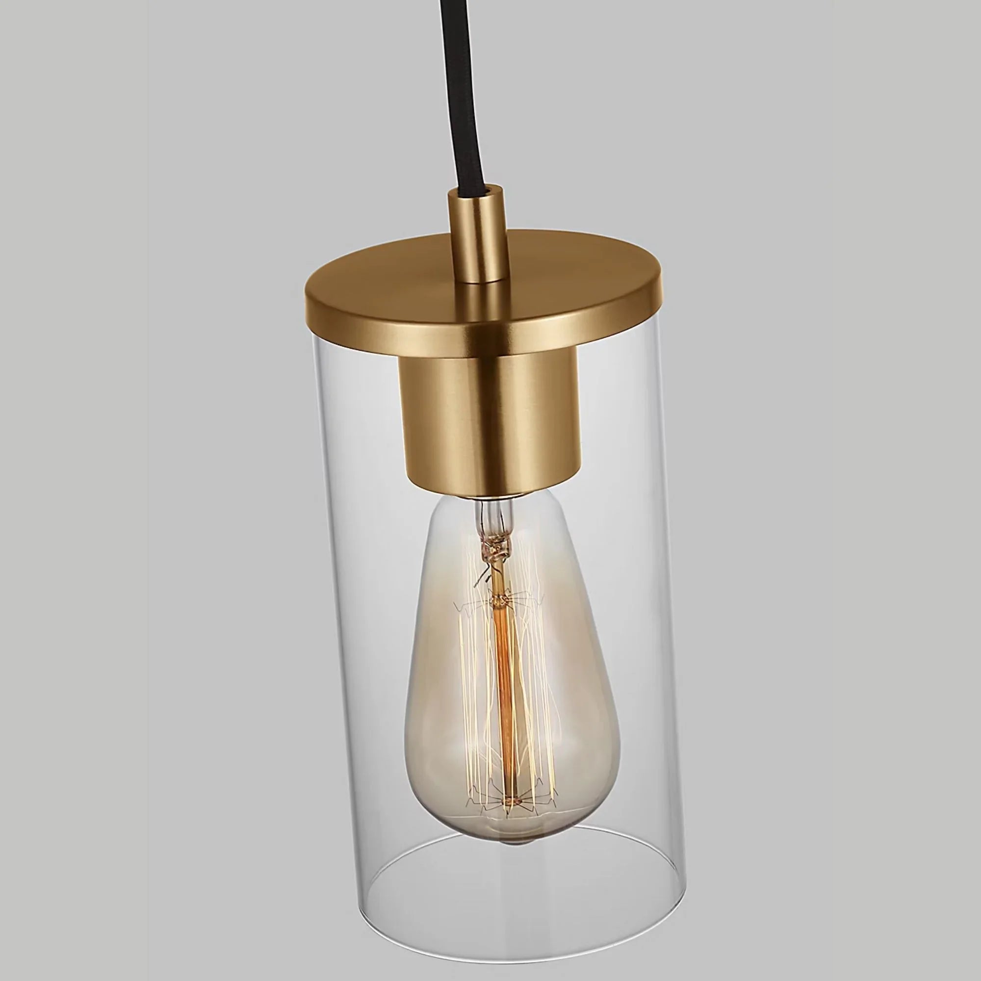 Zire 4" Mini Pendant, Satin Brass Finish