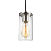 Zire 4" Mini Pendant, Brushed Nickel Finish