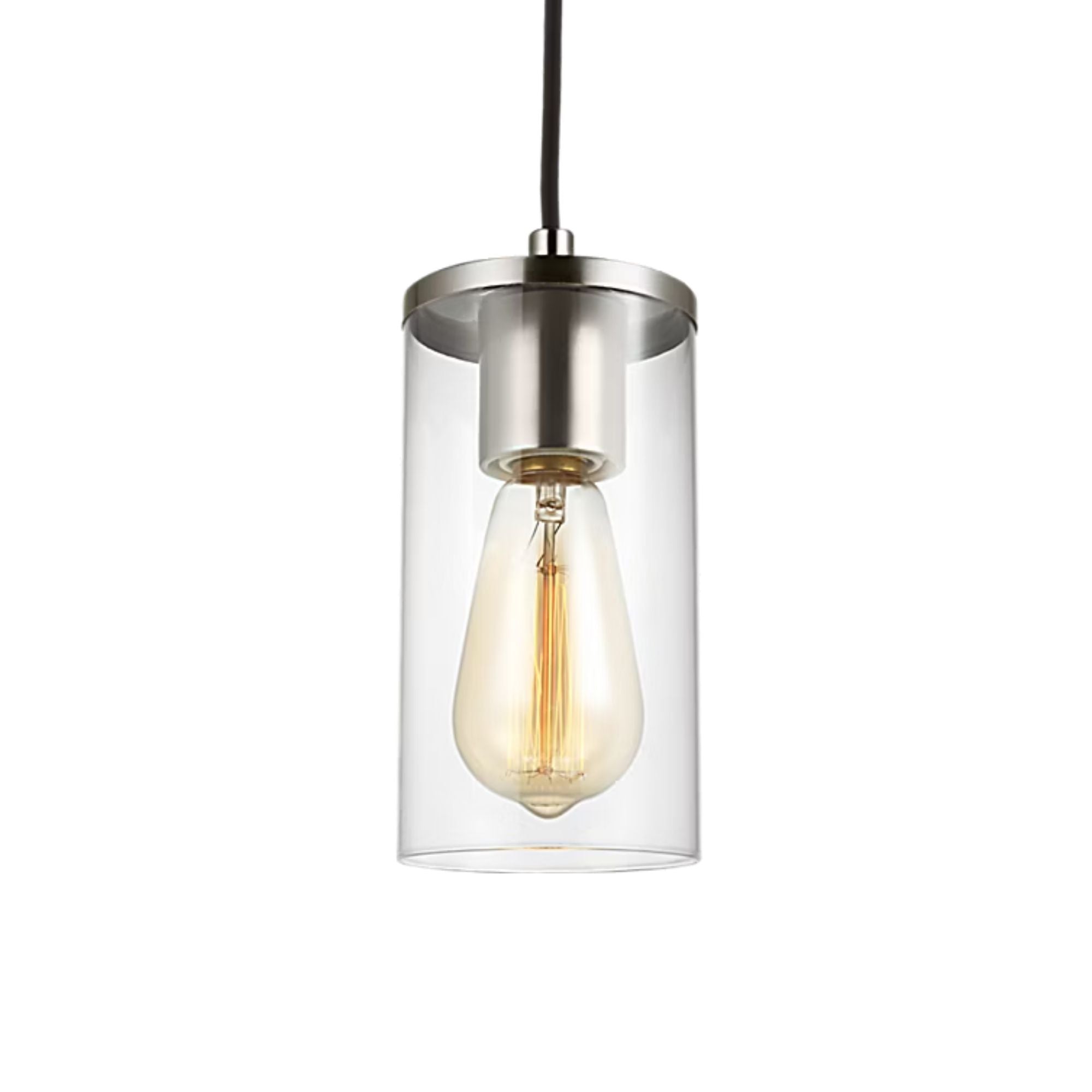 Zire 4" Mini Pendant, Brushed Nickel Finish