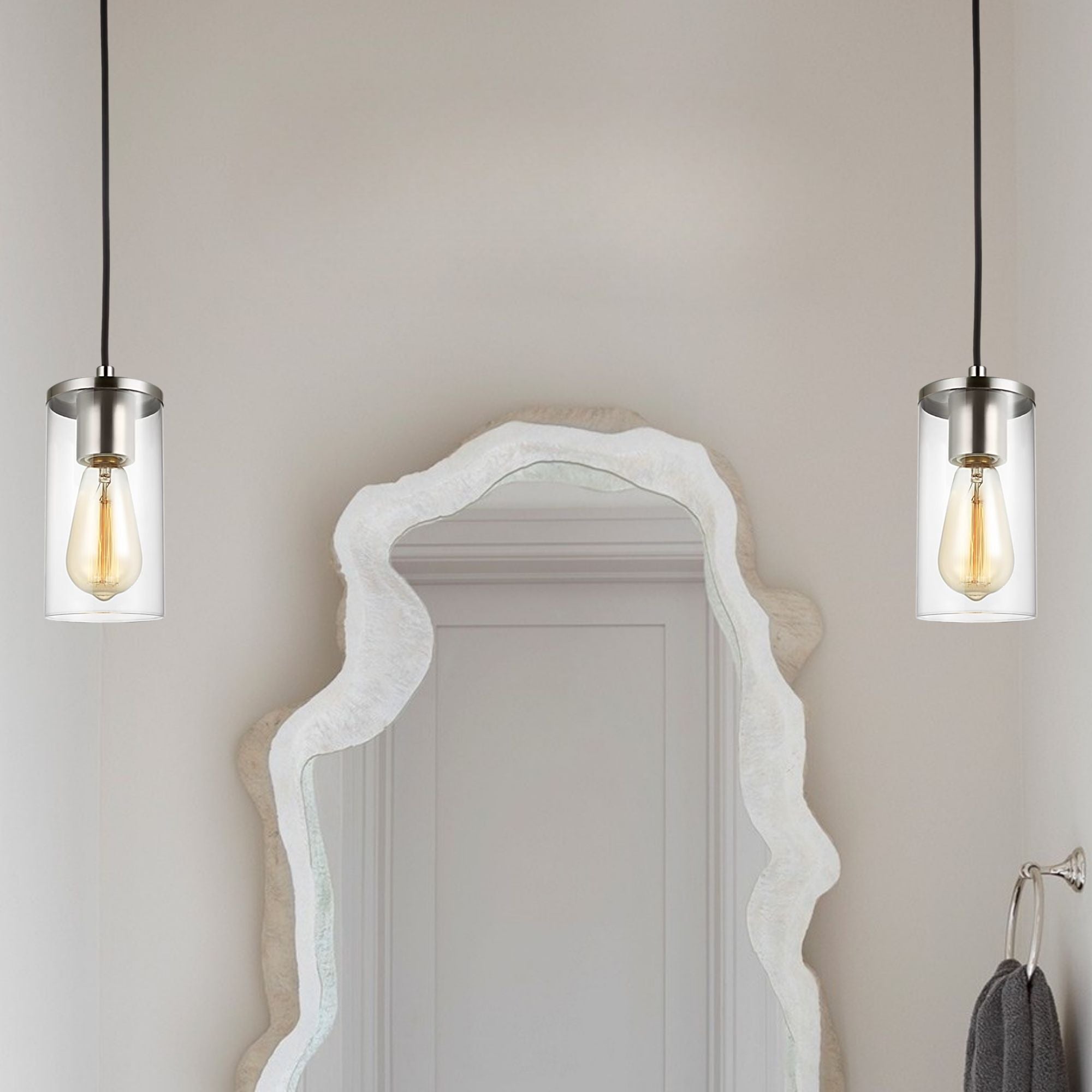 Zire 4" Mini Pendant, Brushed Nickel Finish