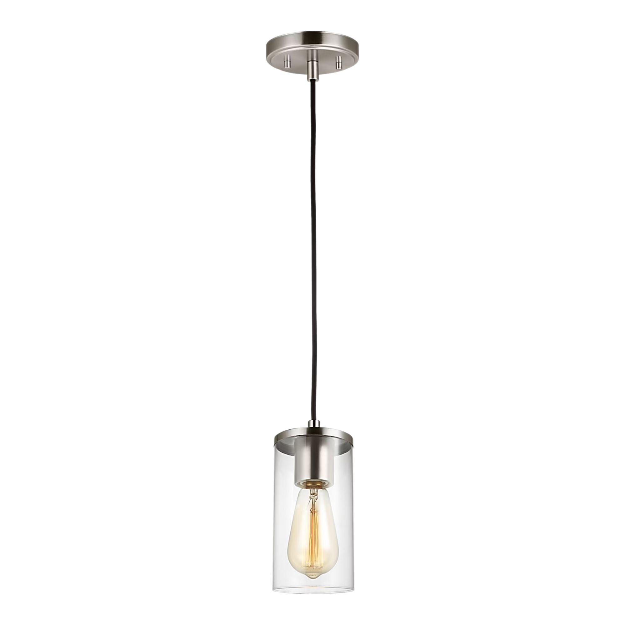 Zire 4" Mini Pendant, Brushed Nickel Finish
