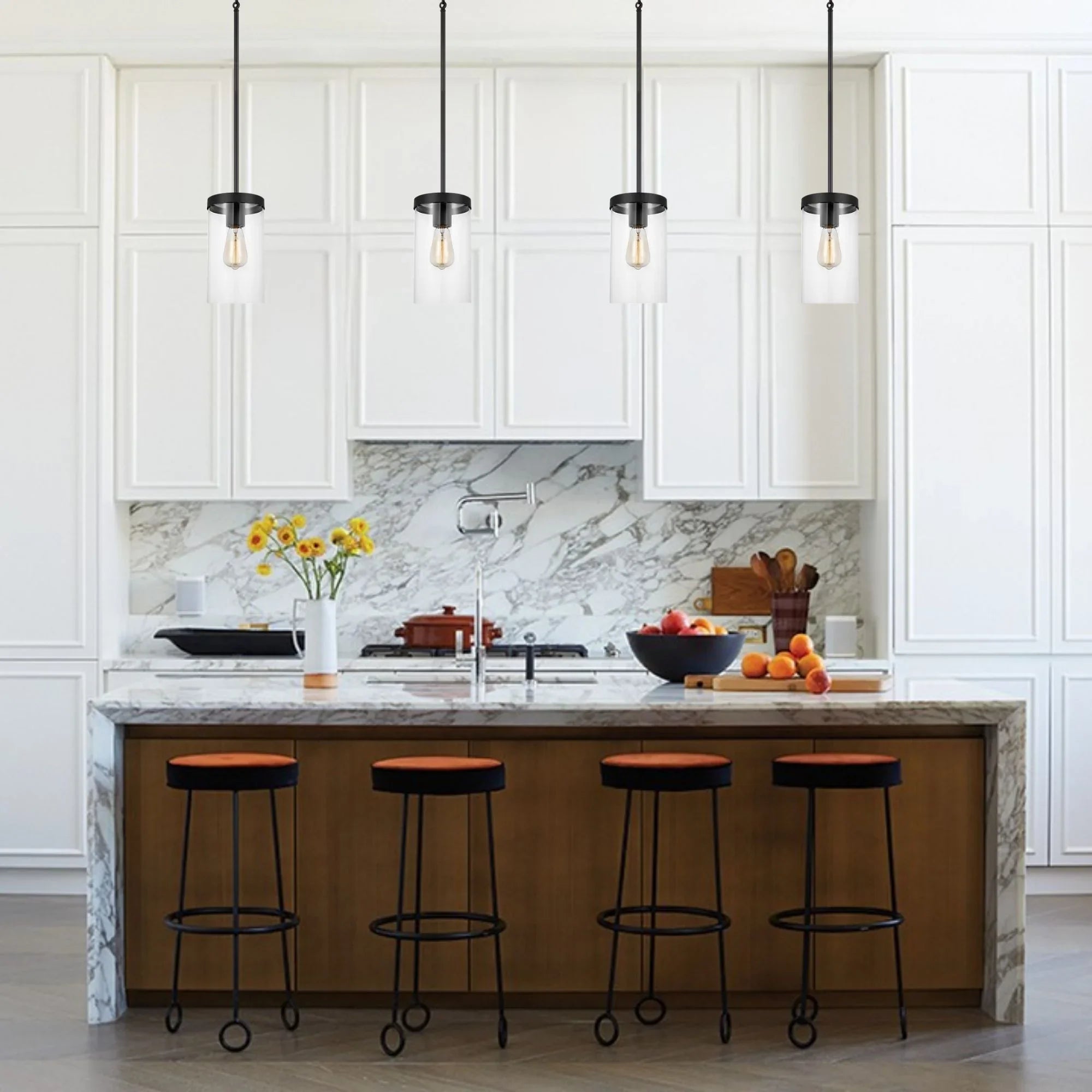 Zire 6" Pendant, Midnight Black Finish