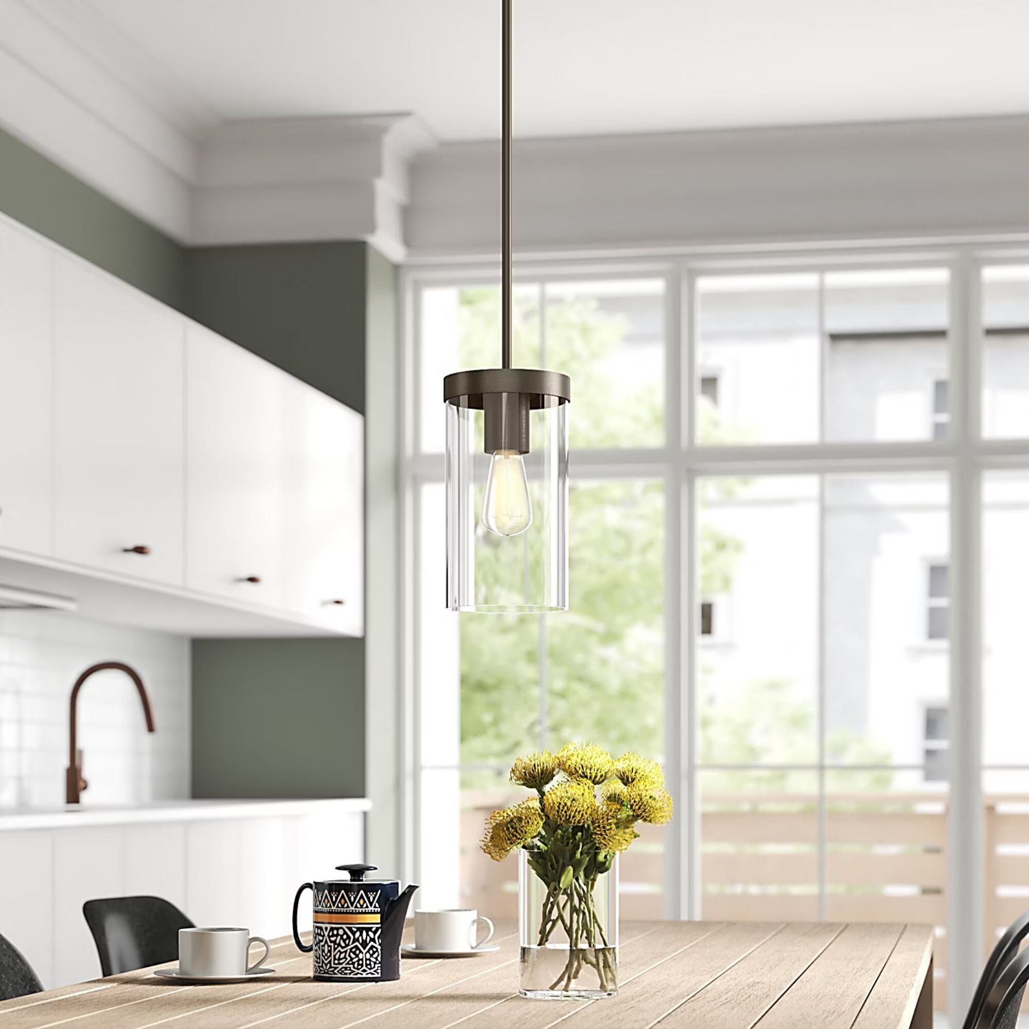 Zire 6" Pendant, Brushed Oil Rubbed Bronze Finish