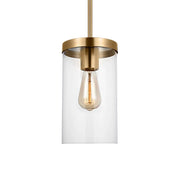 Zire 6" Pendant, Satin Brass Finish