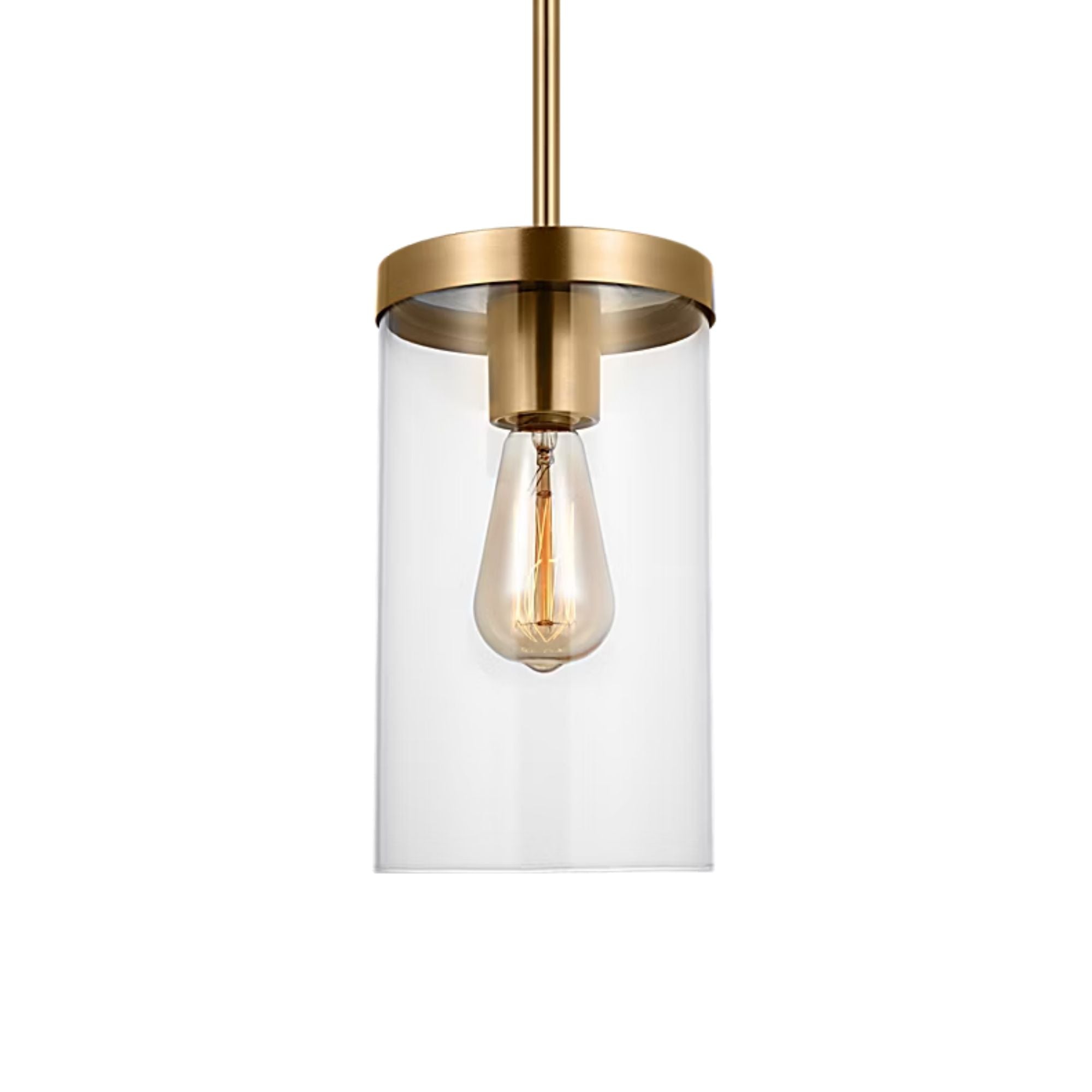 Zire 6" Pendant, Satin Brass Finish