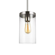 Zire 6" LED Pendant, Brushed Nickel Finish