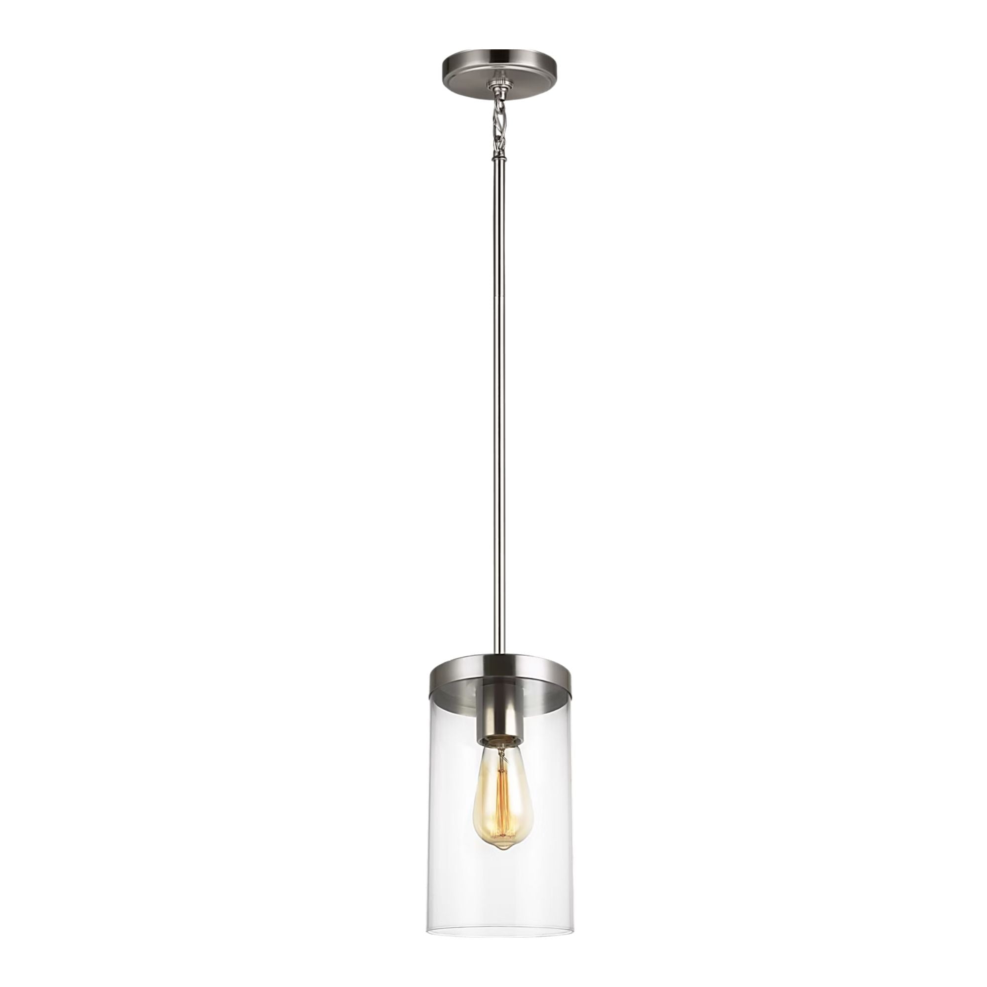 Zire 6" LED Pendant, Brushed Nickel Finish
