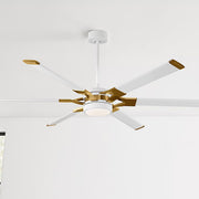 Loft 62" White & Brass Damp Rated LED Ceiling Fan with Remote