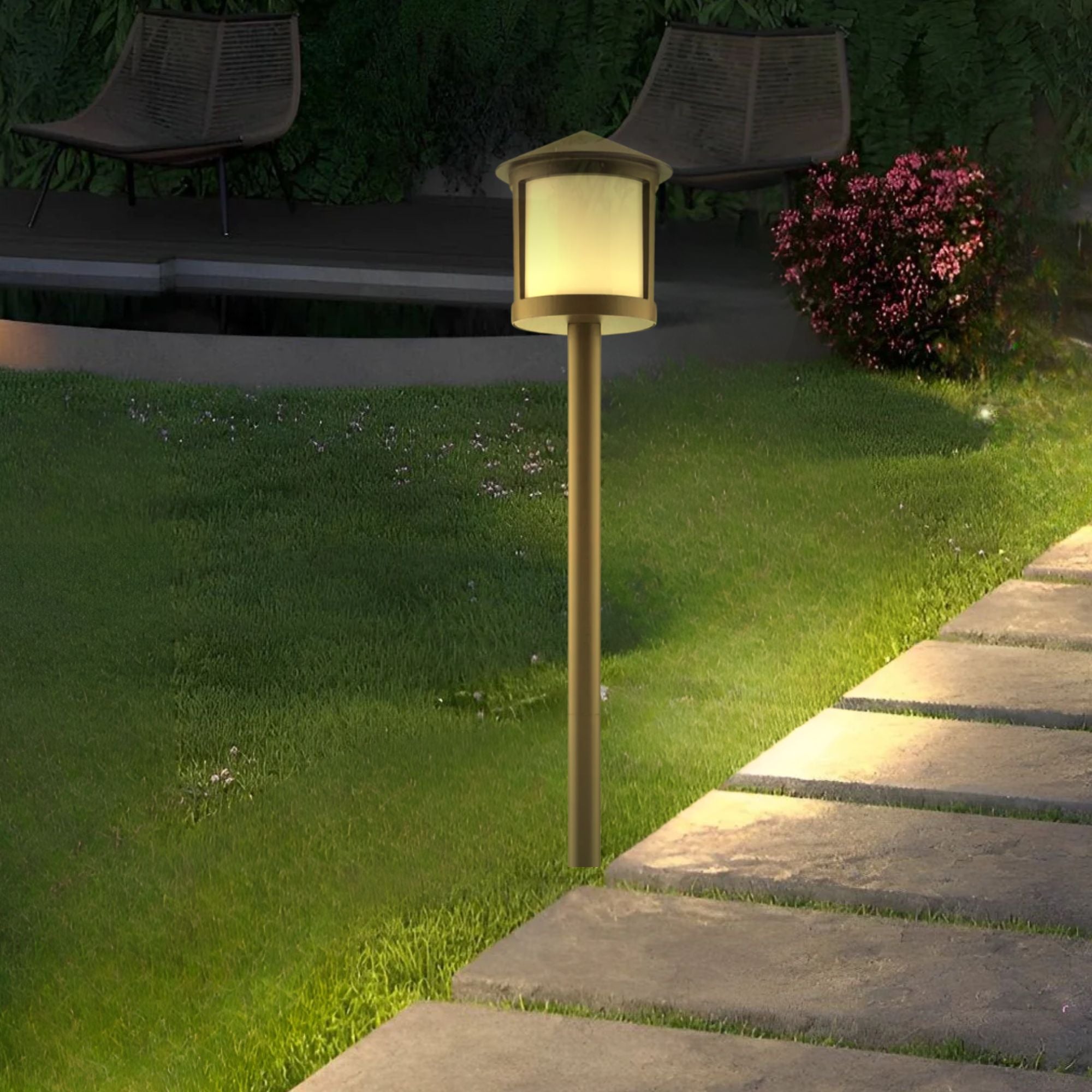 WAC Lighting 21 in. 5CCT LED Adjustable Contemporary Path Light in Bronze