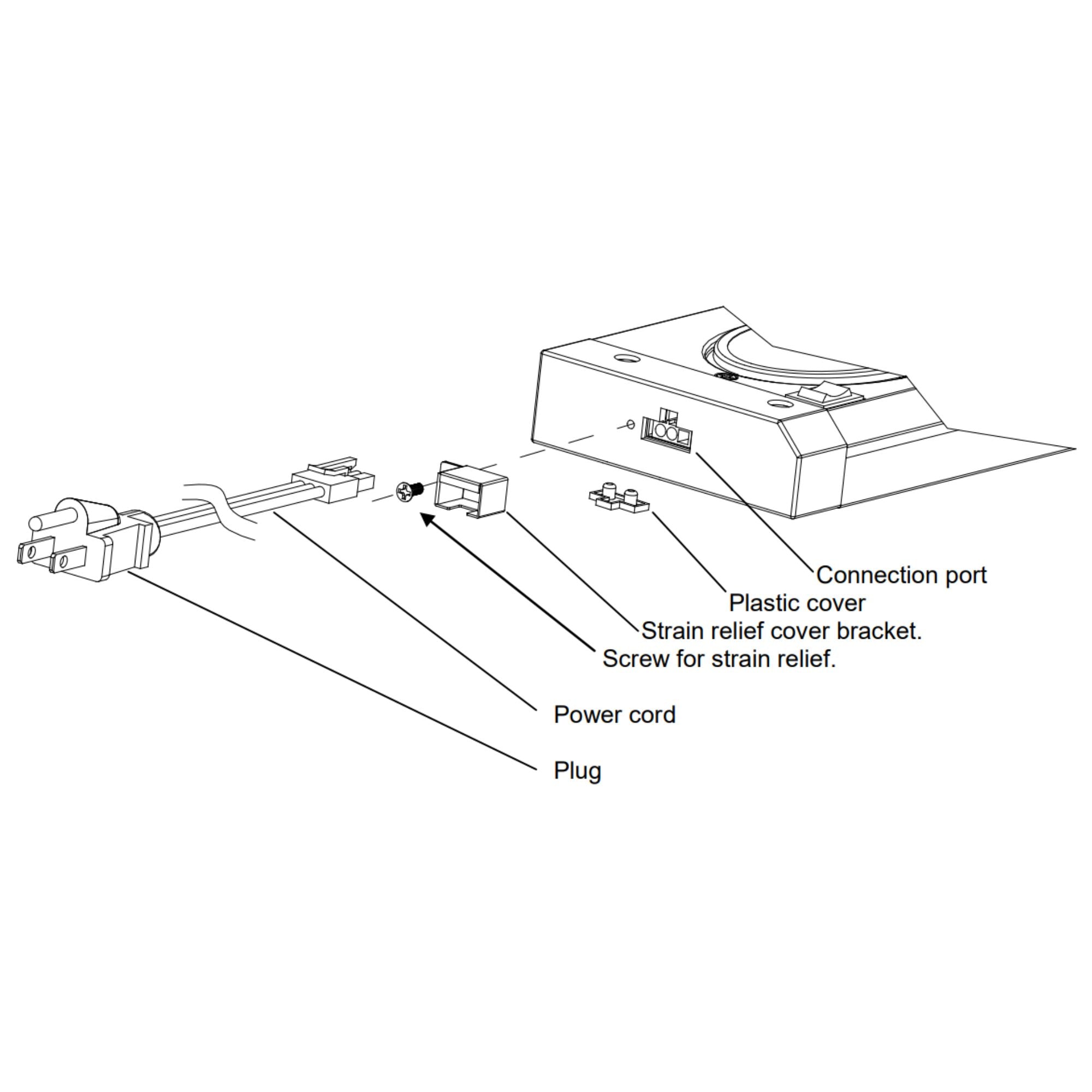 Light Bar 6ft Plug-in Power Cord, White