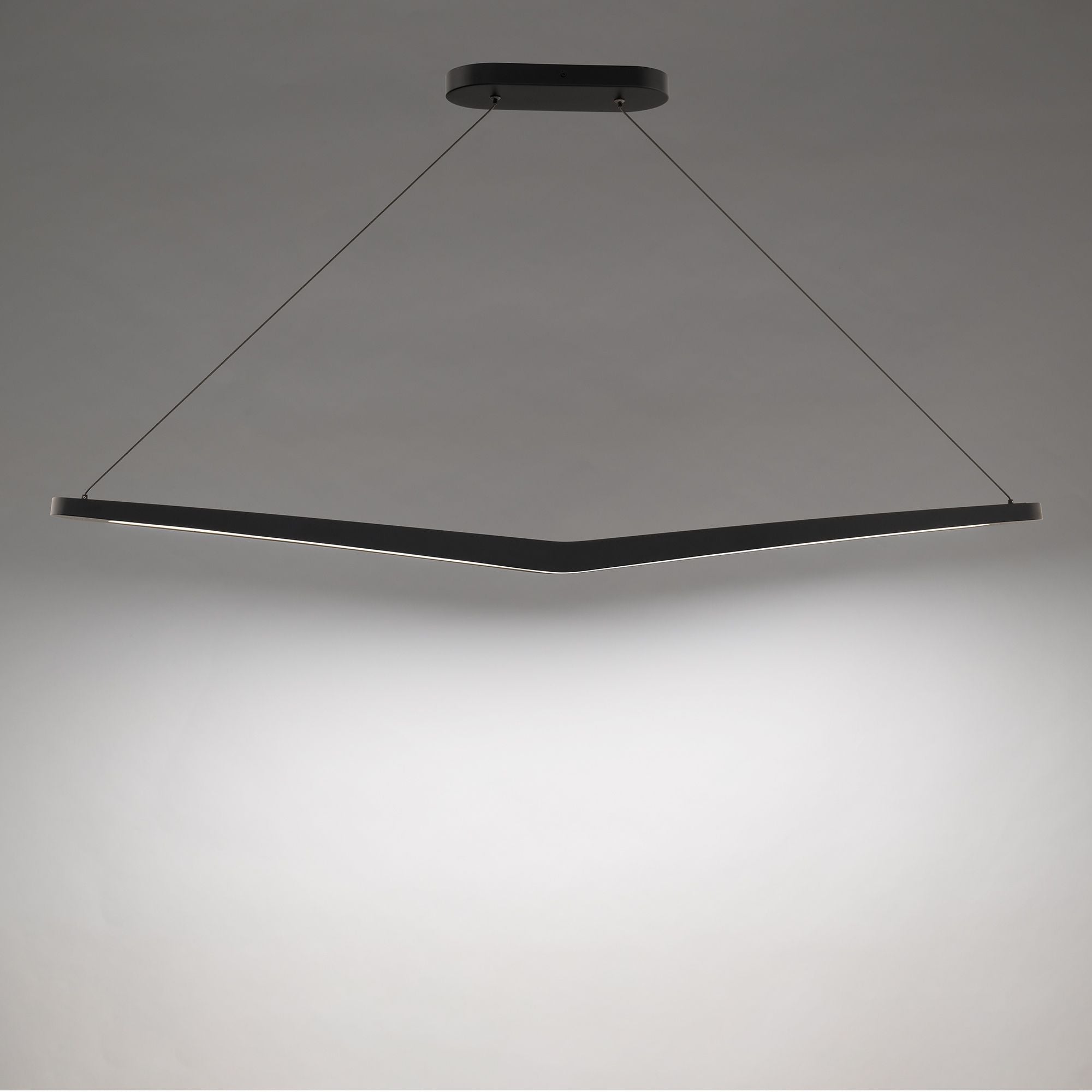 Alleron 46" LED Linear Pendant, 4CCT, Black Finish