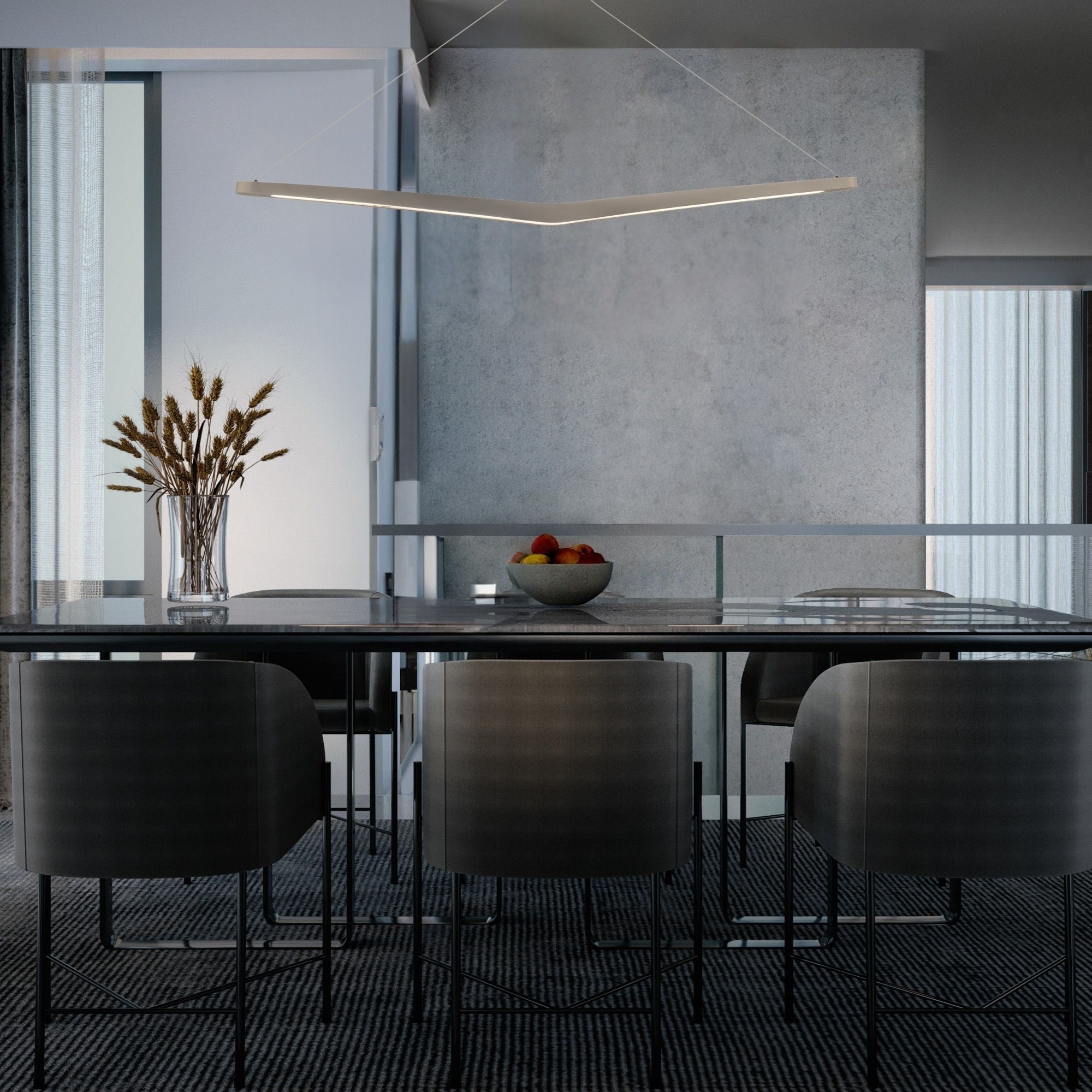 WAC Lighting Alleron 46 in. Linear Pendant, Brushed Nickel with Acrylic Diffuser