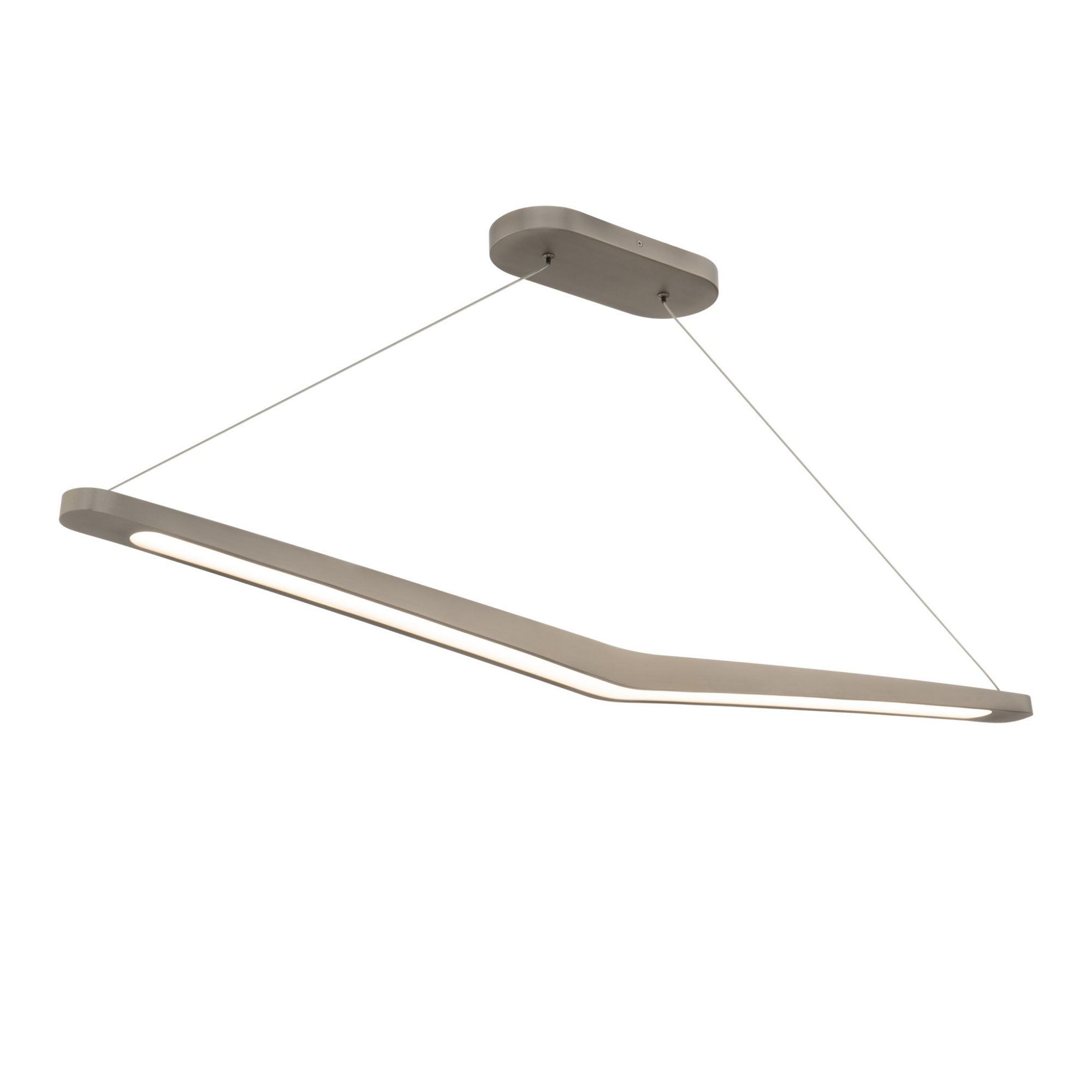 WAC Lighting Alleron 46 in. Linear Pendant, Brushed Nickel with Acrylic Diffuser