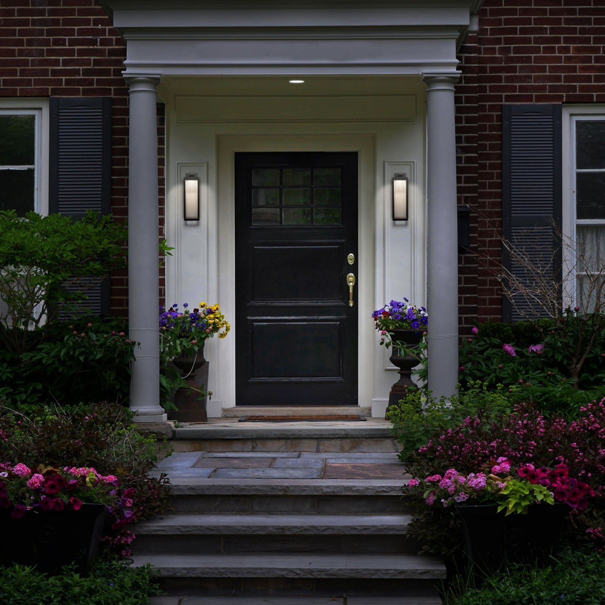 AMHERST 22 in. LED Outdoor Wall Lantern 3000K Black Finish - Bees Lighting