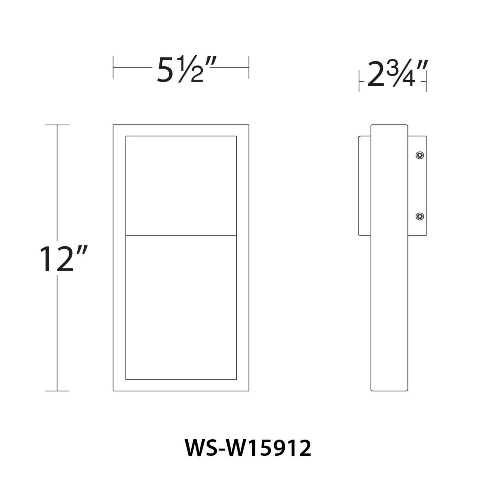 Archetype 12" LED Wall Light, Black Finish - Bees Lighting