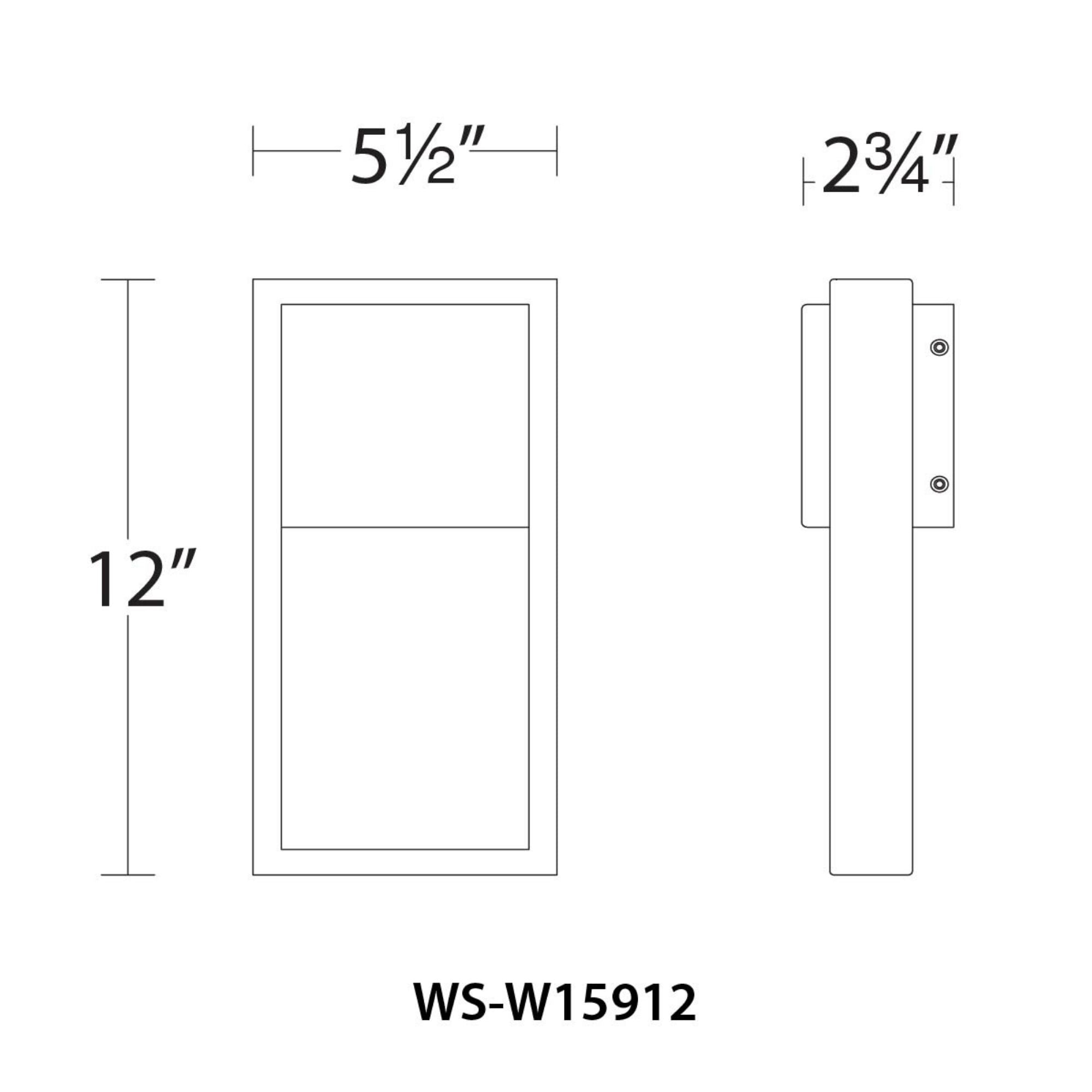 Archetype 12" LED Wall Light, Black Finish - Bees Lighting