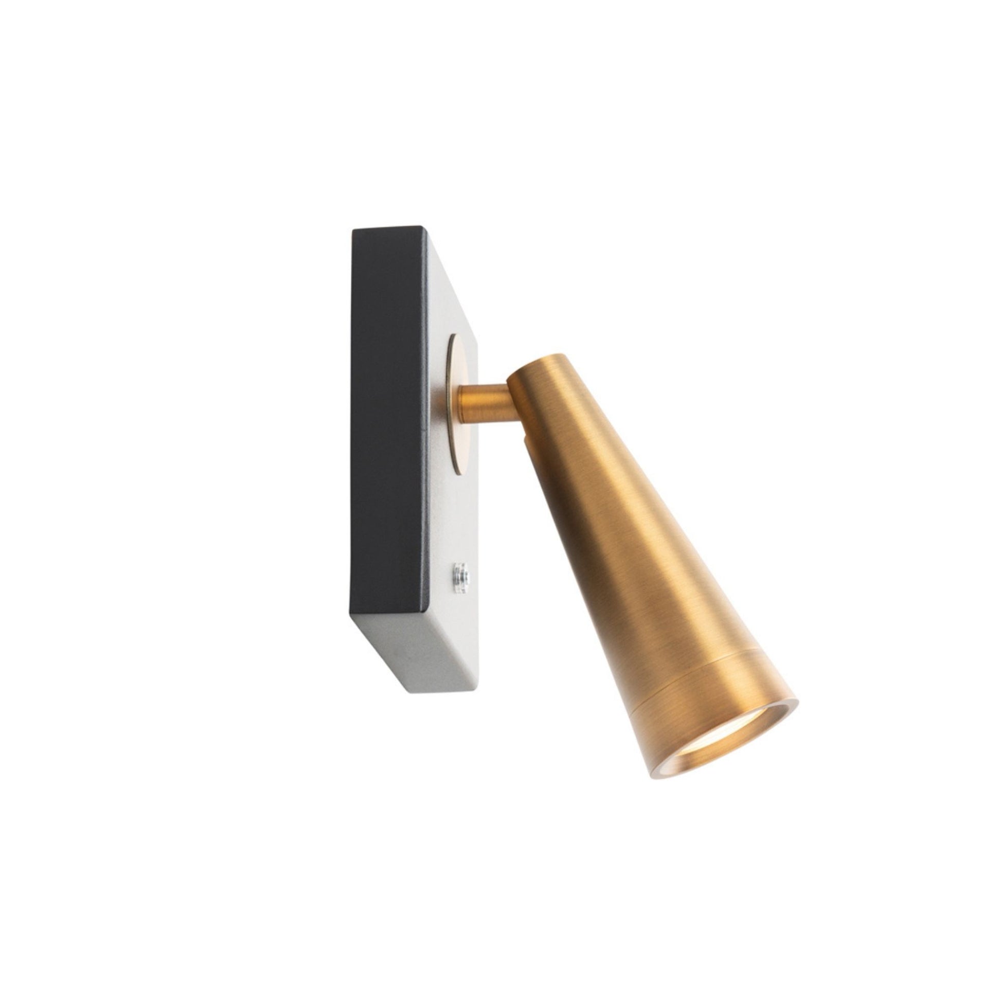 Arne 7" LED Swing Arm Wall Lamp, Black/Aged Brass Finish - Bees Lighting