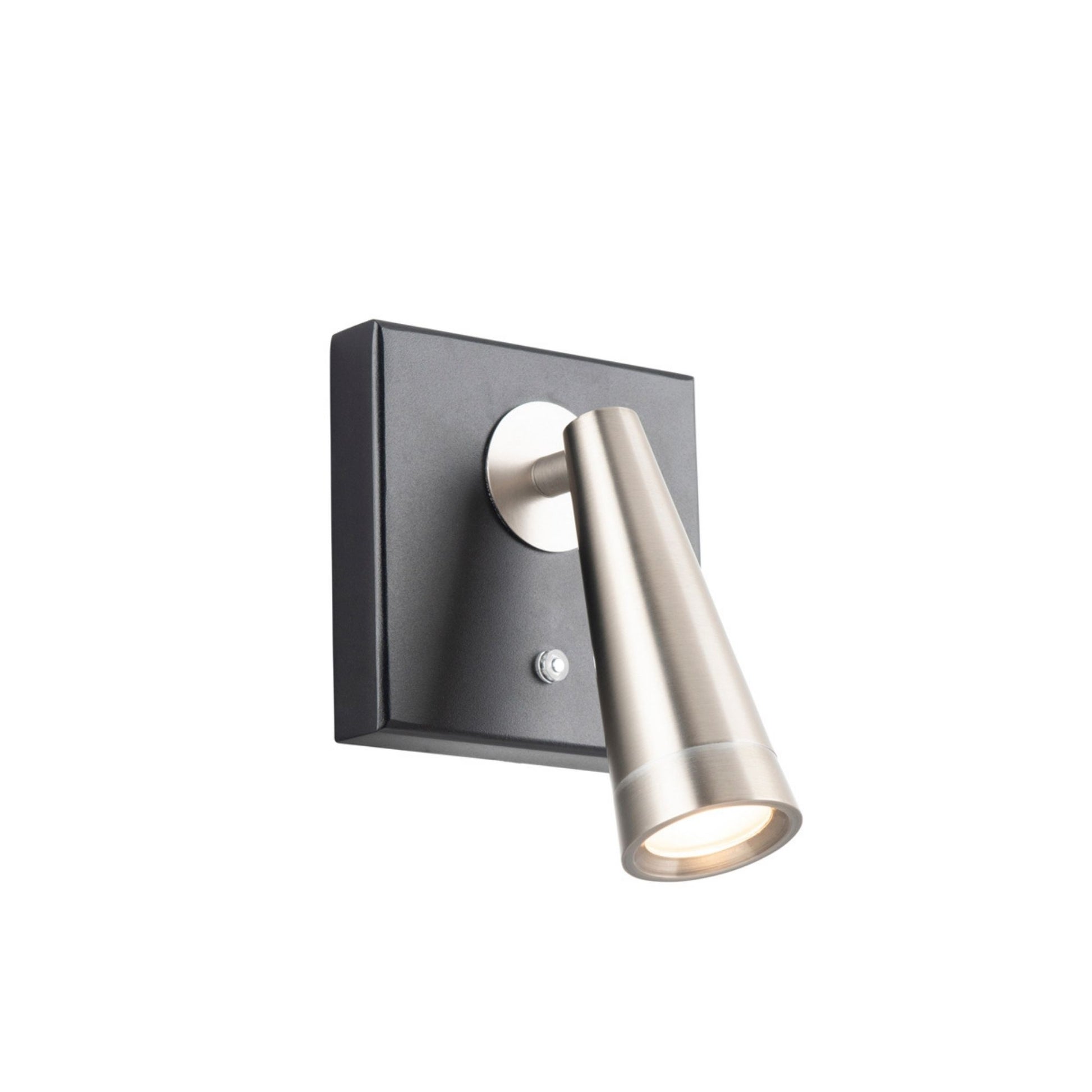 Arne 7 in. LED Wall Sconce with swing arm 3000K Brushed Nickel & Black Finish - Bees Lighting